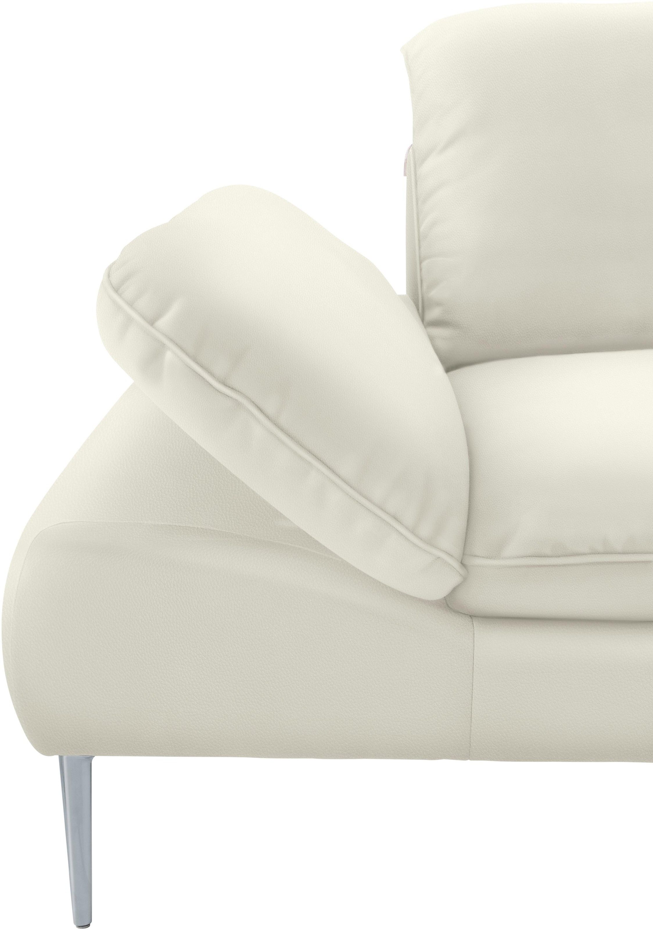 W.SCHILLIG Ecksofa »enjoy&MORE, Designsofa, bequem, zeitlos und elegant, L-Form«, mit Sitztiefenverstellung, Füße silber matt, Breite 340 cm