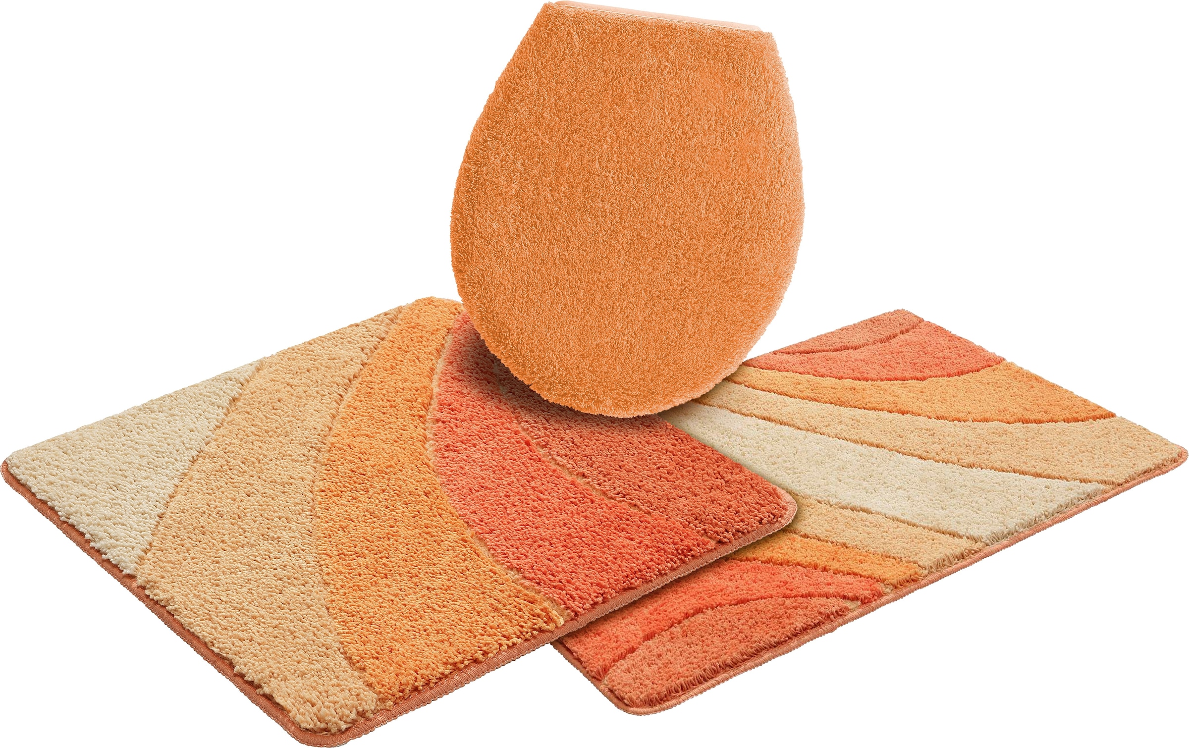 my home Badematte »Josie, Badvorleger, Badezimmer Teppich«, rutschhemmend beschichtet, fußbodenheizungsgeeignet-schnell trocknend-strapazierfähig, Badteppich, Badematten, rechteckig, rund & als 3-tlg. Set erhältlich