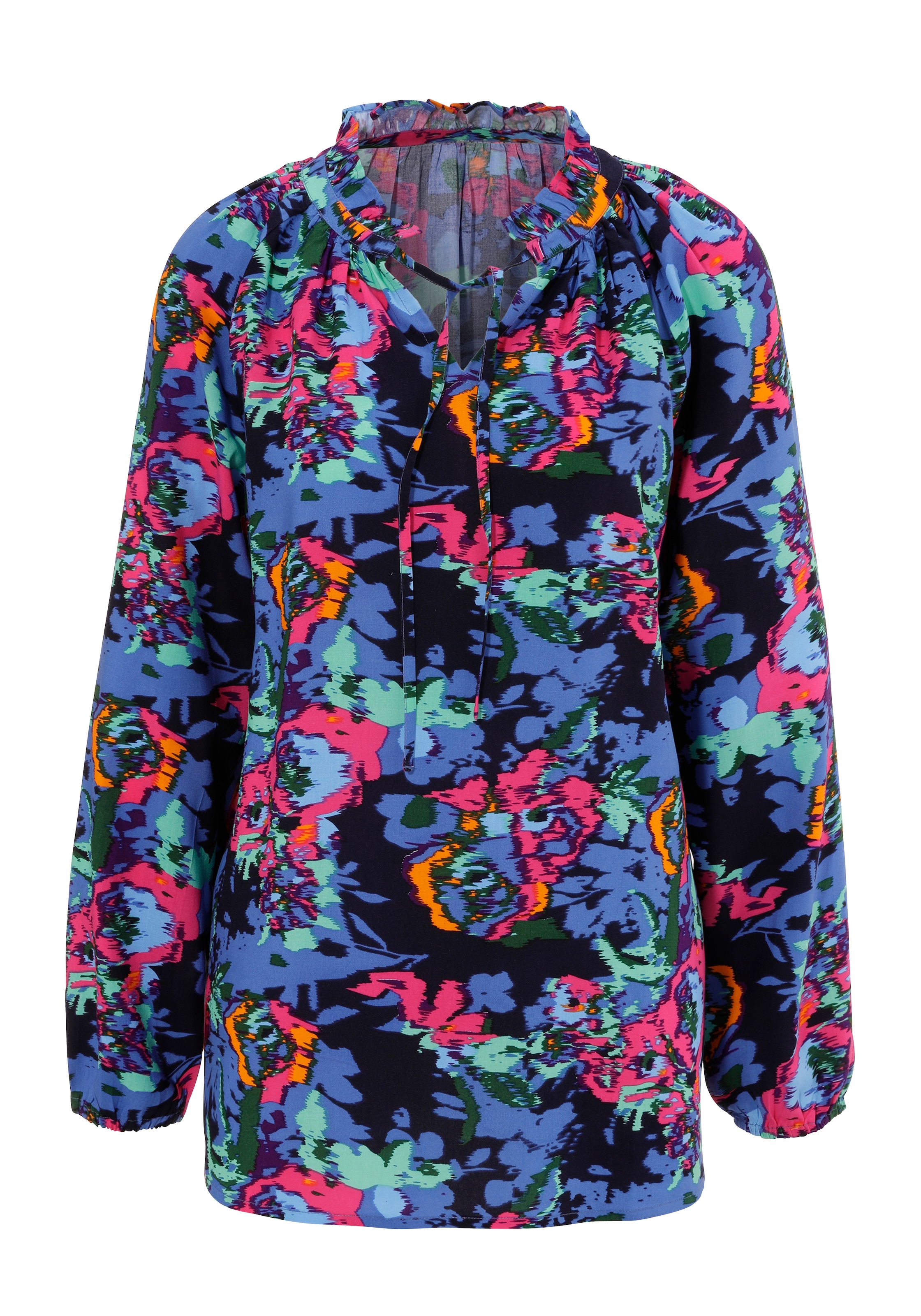 Aniston CASUAL Schlupfbluse, mit farbenfrohem, grafischen Blumendruck