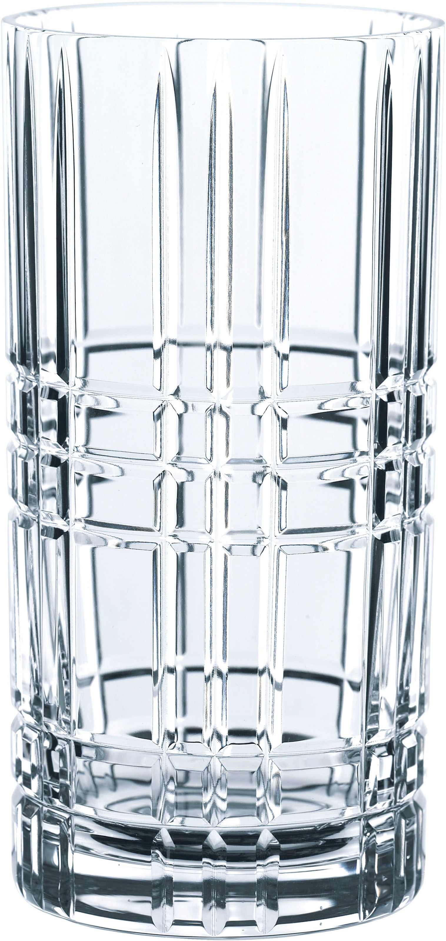 Nachtmann Longdrinkglas "Square", (Set, 4 tlg.), Made in Germany, 445 ml, 4-teilig
