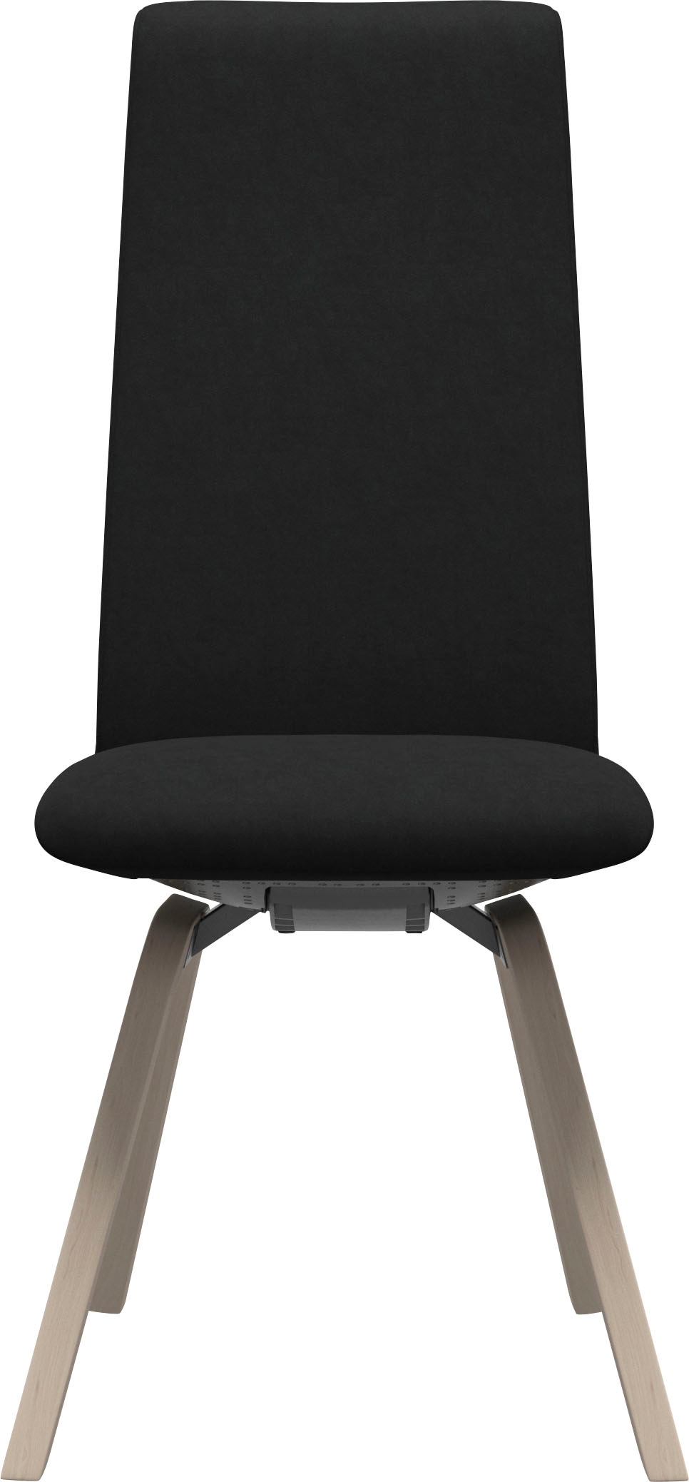 Polsterstuhl STRESSLESS "Laurel", schwarz (schwarz dinamica, eiche gekalkt), B:49cm H:105cm T:60cm, Microfaser DINAMICA (88% Polyester, 12% Polyurethan), Stühle, Polsterstuhl, High Back, Größe M, mit schräggestellten Beinen in Eiche gekalkt