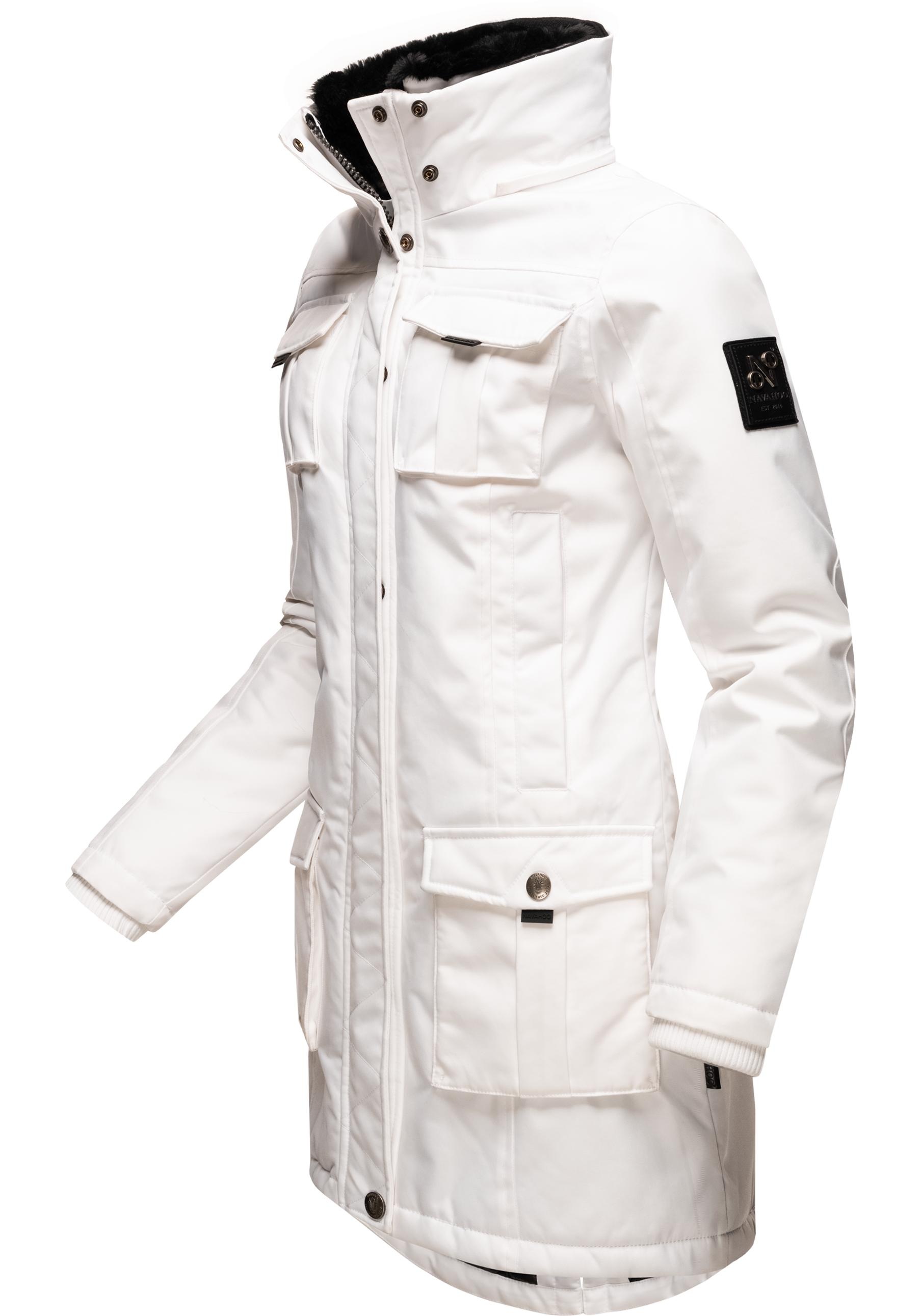 Navahoo Wintermantel »Tiniis«, Parka mit abnehmbarer Kapuze und extra Einkaufstasche