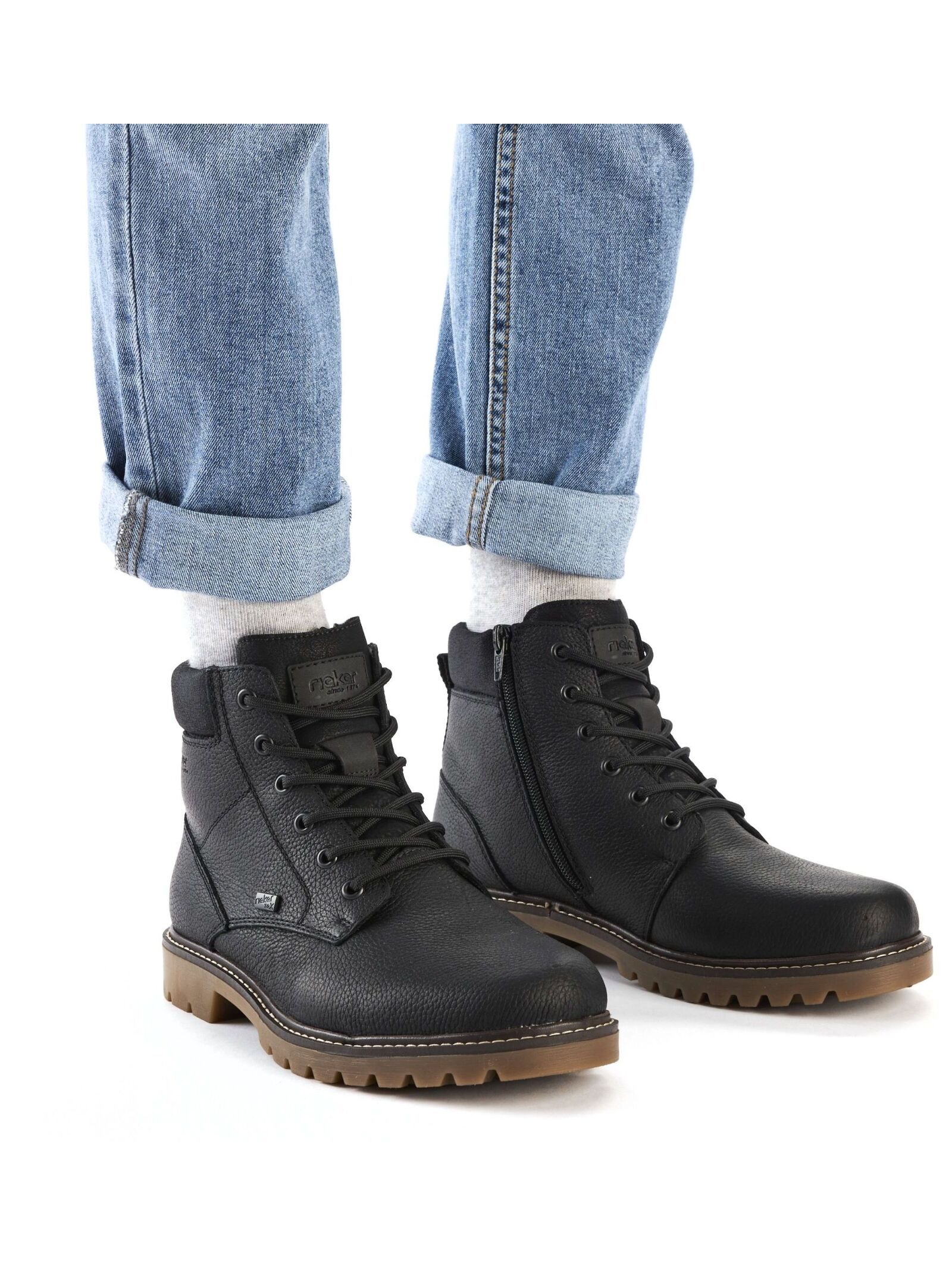 Rieker Schnürstiefelette »Rieker Stiefelette Glattleder«