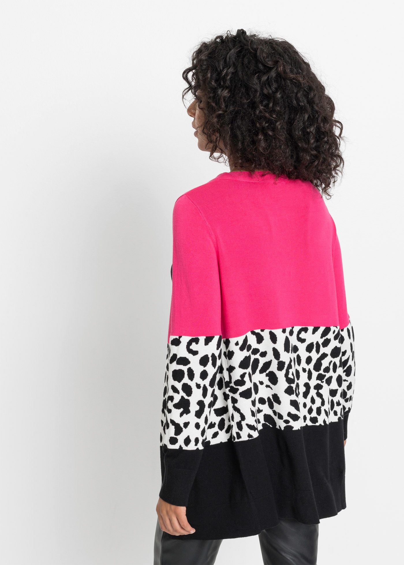 bonprix Longstrickjacke Gerippte Longstrickjacke