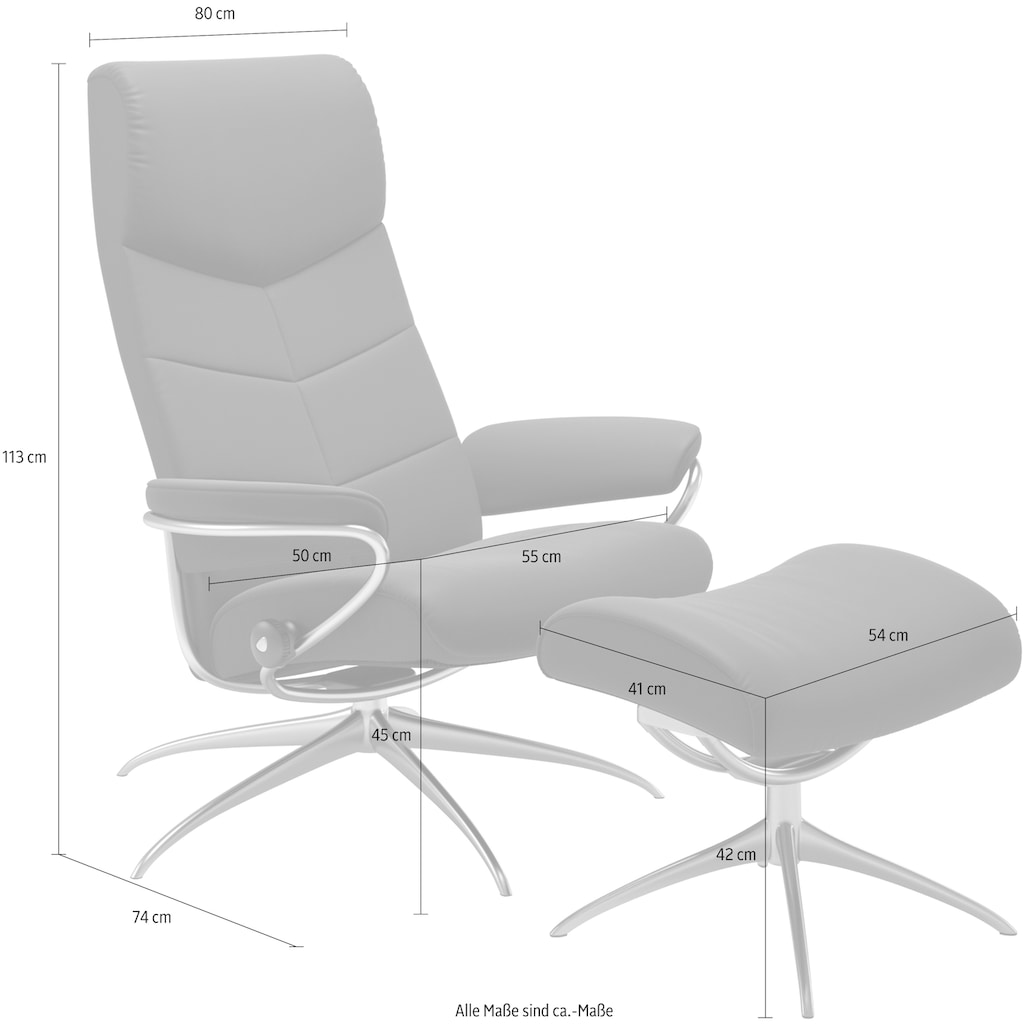 Stressless® Relaxsessel »Dublin«, (Set, Relaxsessel mit Hocker)