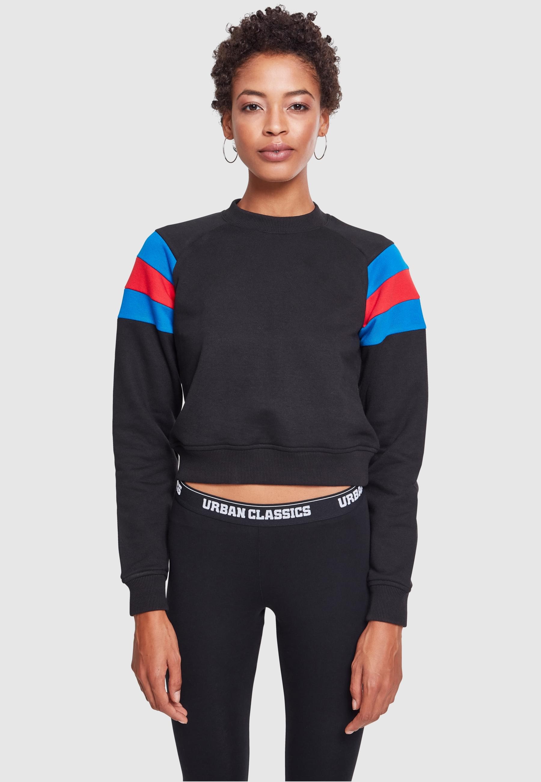 URBAN CLASSICS Sweatshirt »Urban Classics Damen Ladies Sleeve Stripe Crew«, (1 tlg.)