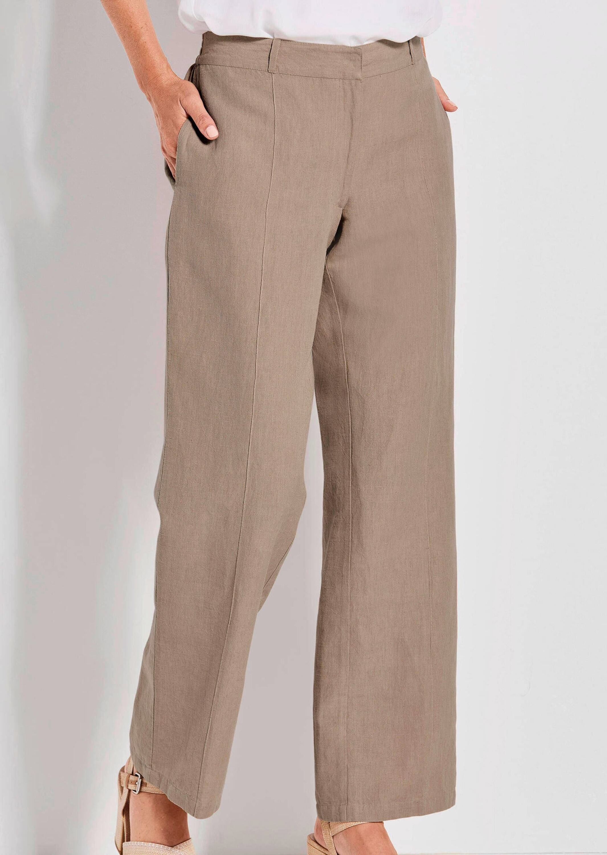 GOLDNER Stoffhose »Kurzgröße Sommerhose VERA mit weitem Bein«