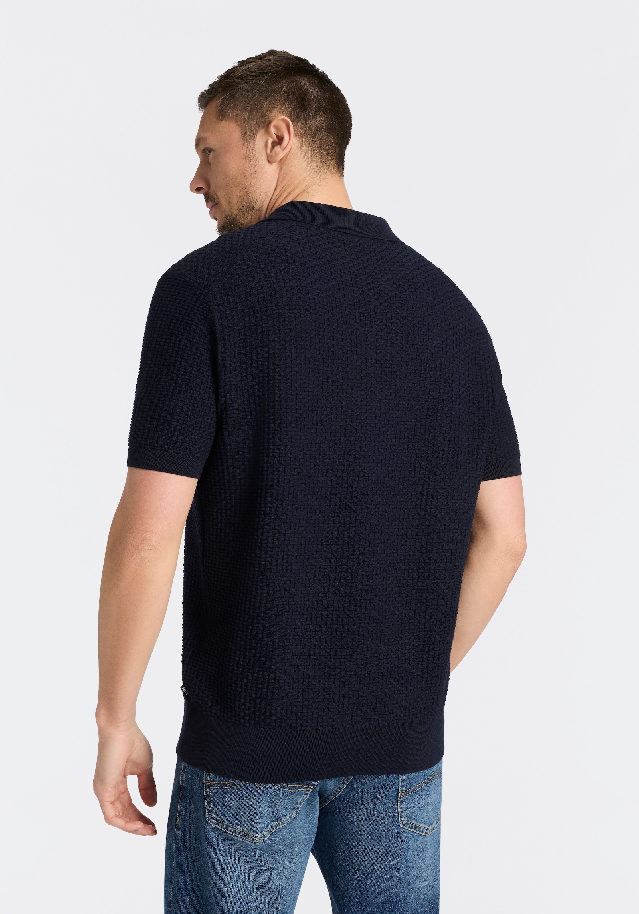 BOSS Kurzarmpullover »H-Natalo« mit Polokragen, regular fit
