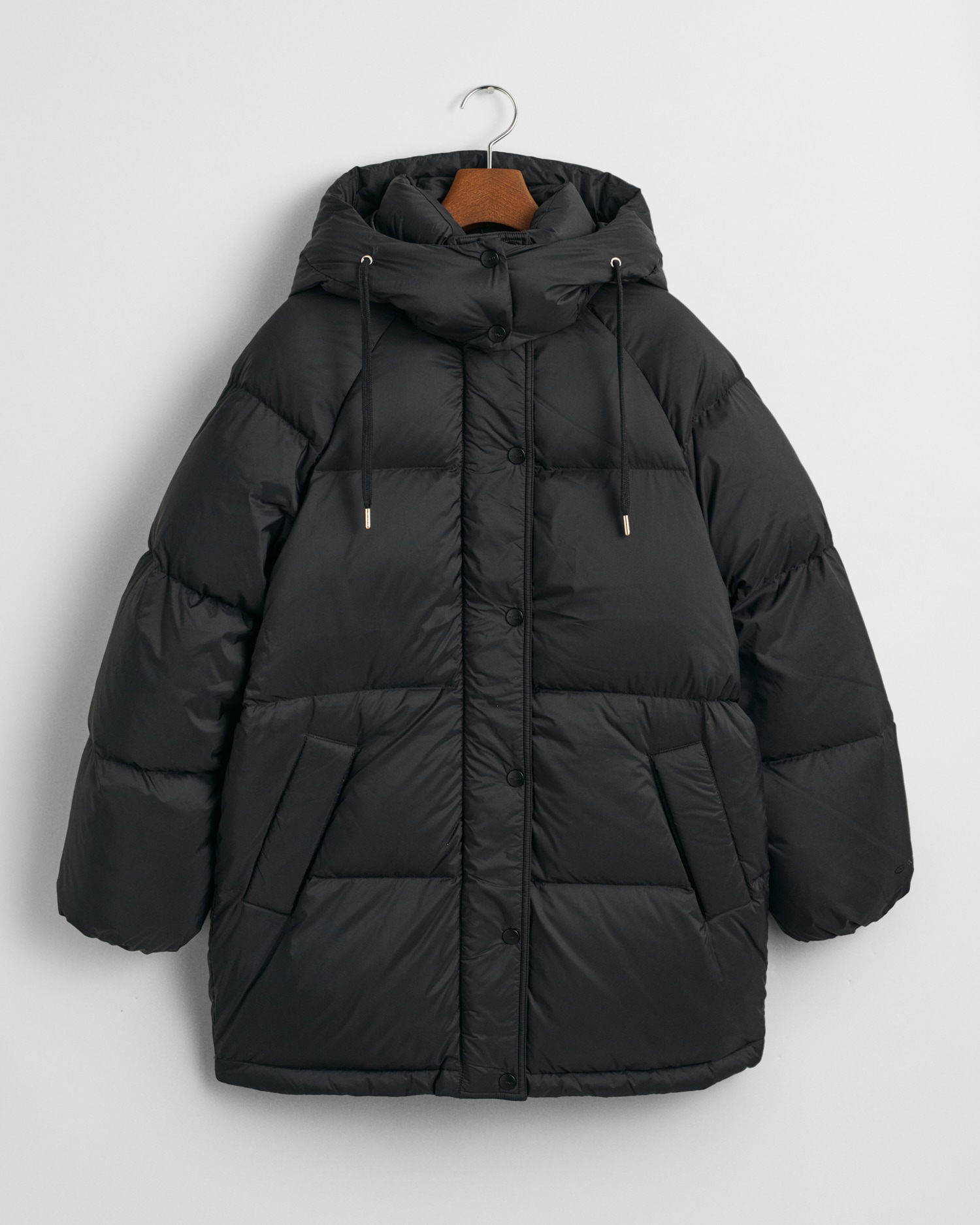 Gant Steppjacke »MID LENGTH DOWN JACKET«, mit Kapuze, mit 2-Wege-Reißverschluss