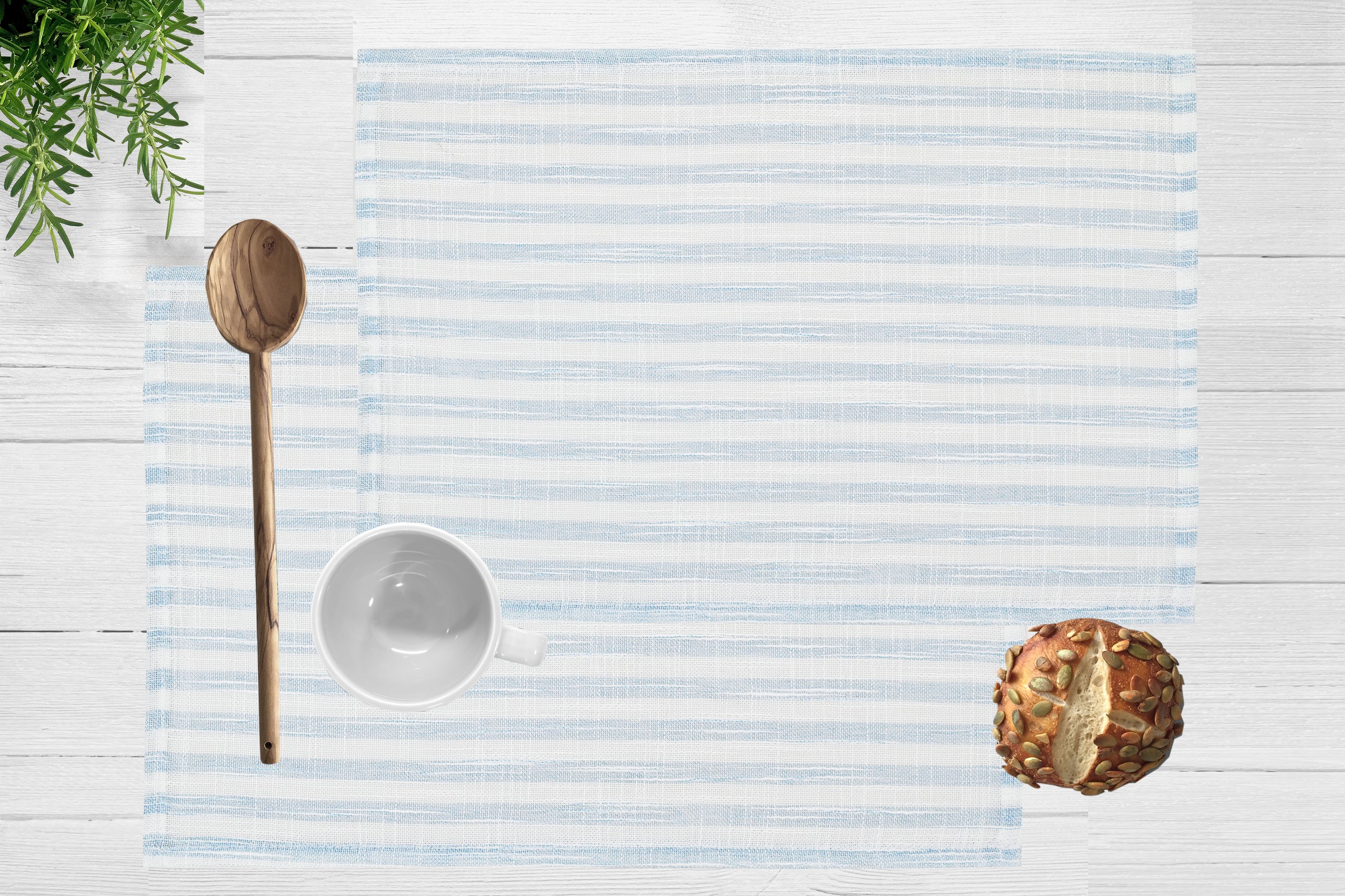 OTTO home Platzset »Marric« Platzset, halbtransparent, Linenoptik mit Streifen