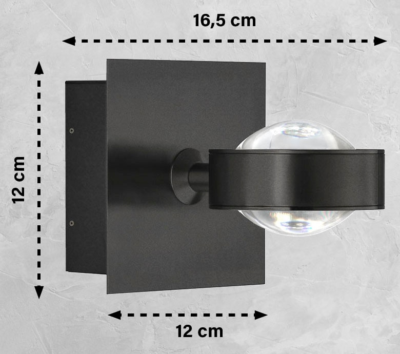 SCHÖNER WOHNEN-Kollektion Außen-Wandleuchte »Lense«, 1 flammig, 1x LED 7,5 Watt, 2700/ 3350/ 4000 Kelvin CCT-Steuerung,dimmbar