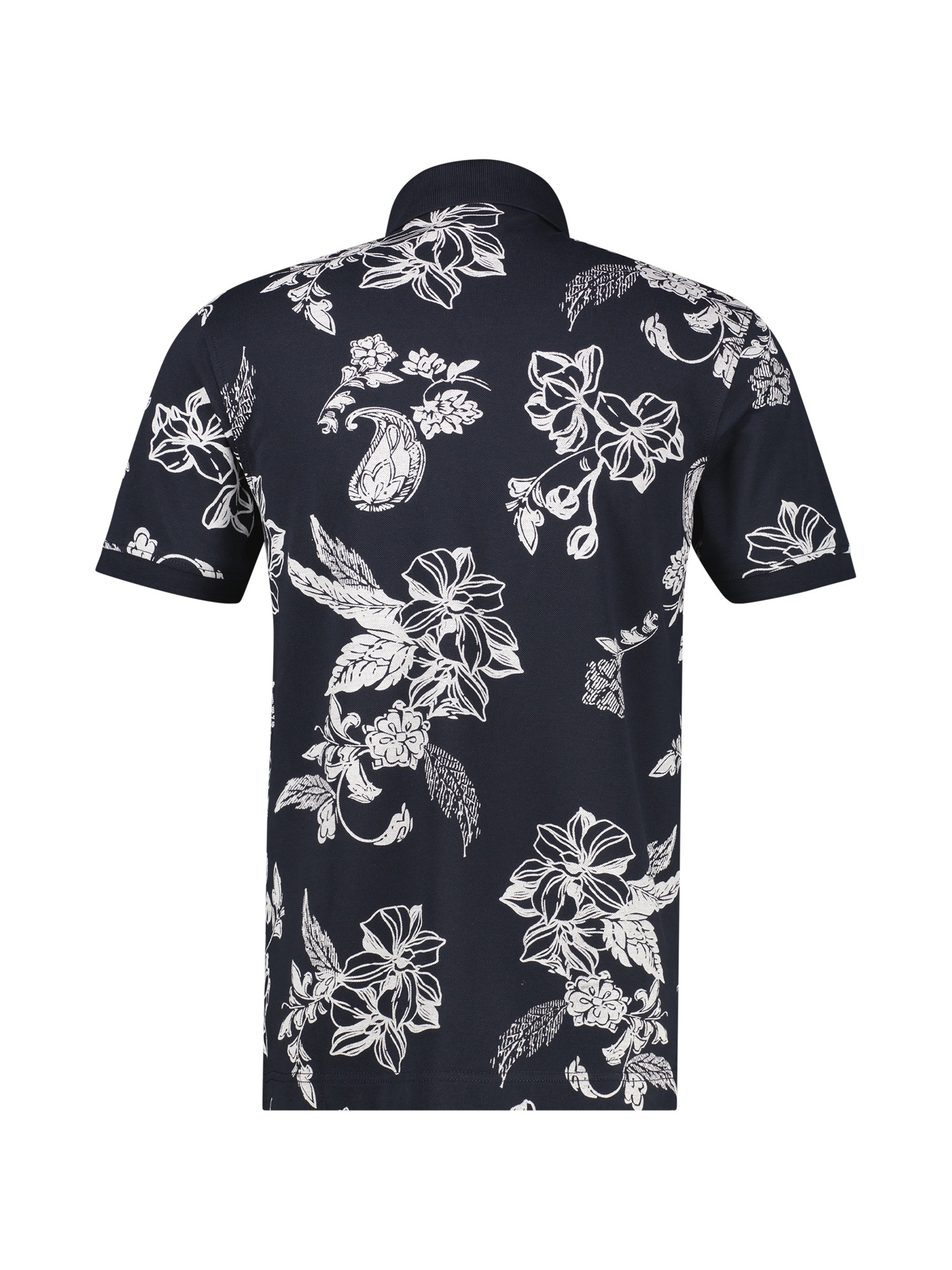 LERROS Poloshirt »Poloshirt mit floralem All-over-Print, 100 % Baumwolle«