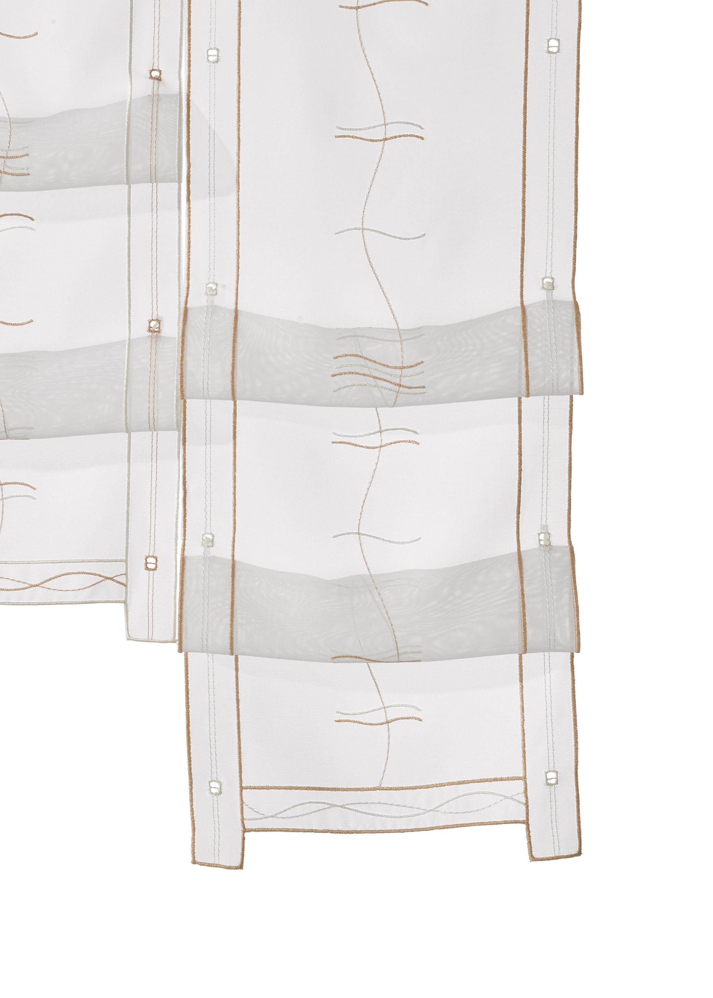Thumbnail - Weckbrodt Scheibengardine "Selina", (1 St.), Hochraff, Gardine, Voile, echte Stickerei, transparent, Store