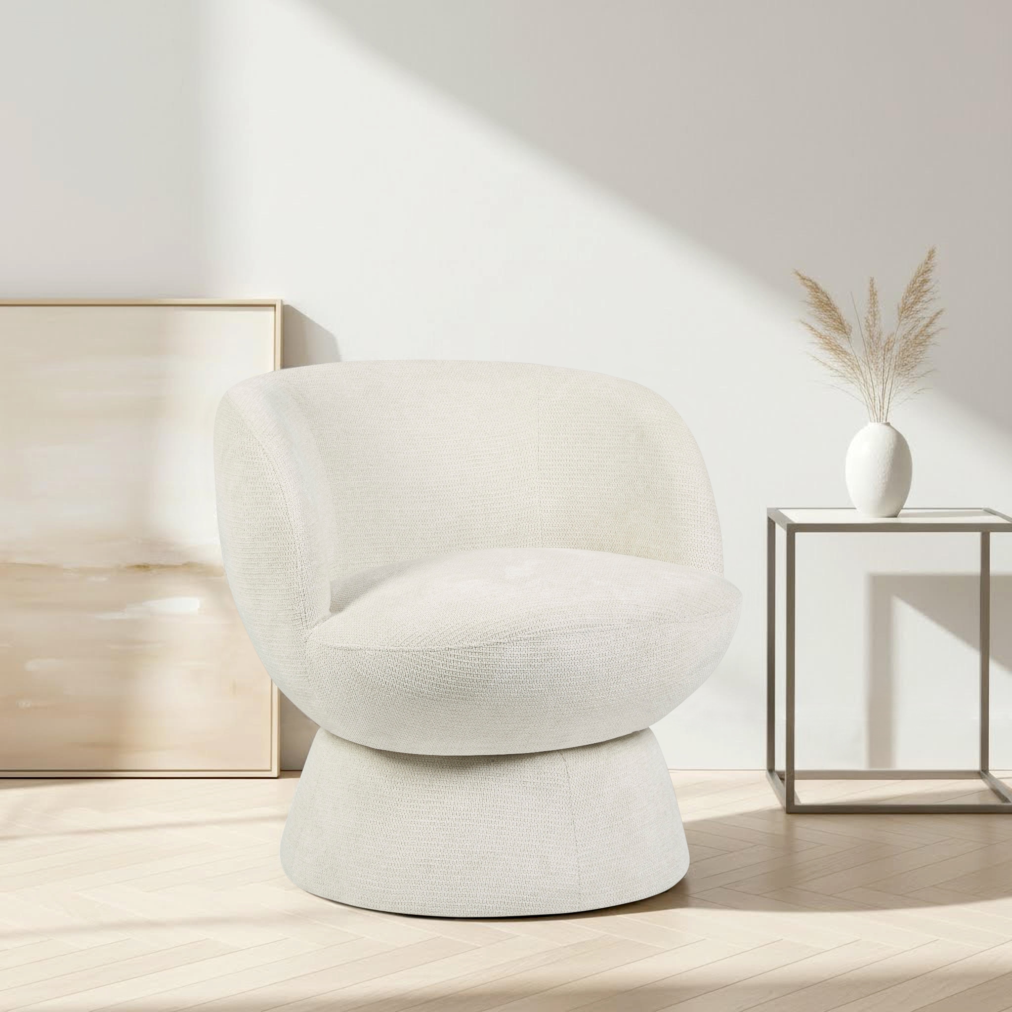 OTTO home Drehsessel "ZAZZA Lese-Sessel, TV-Sessel, Loungesessel" 360 drehbar, feiner Struktur-Bezug