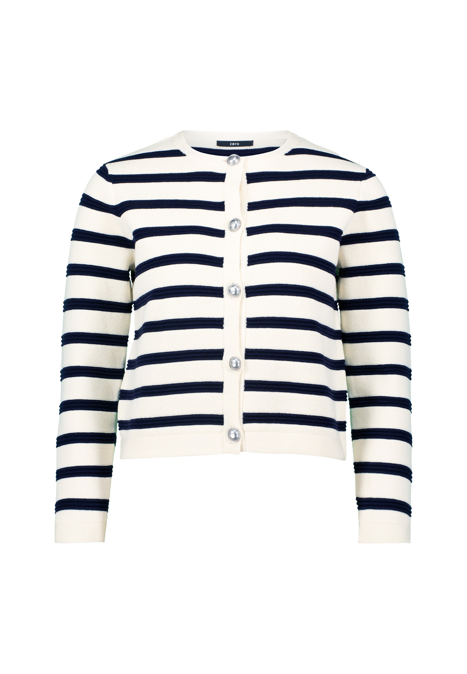 Zero Strickjacke "zero Damen Strickjacke gestreift mit Knopfleiste", Knopfl günstig online kaufen