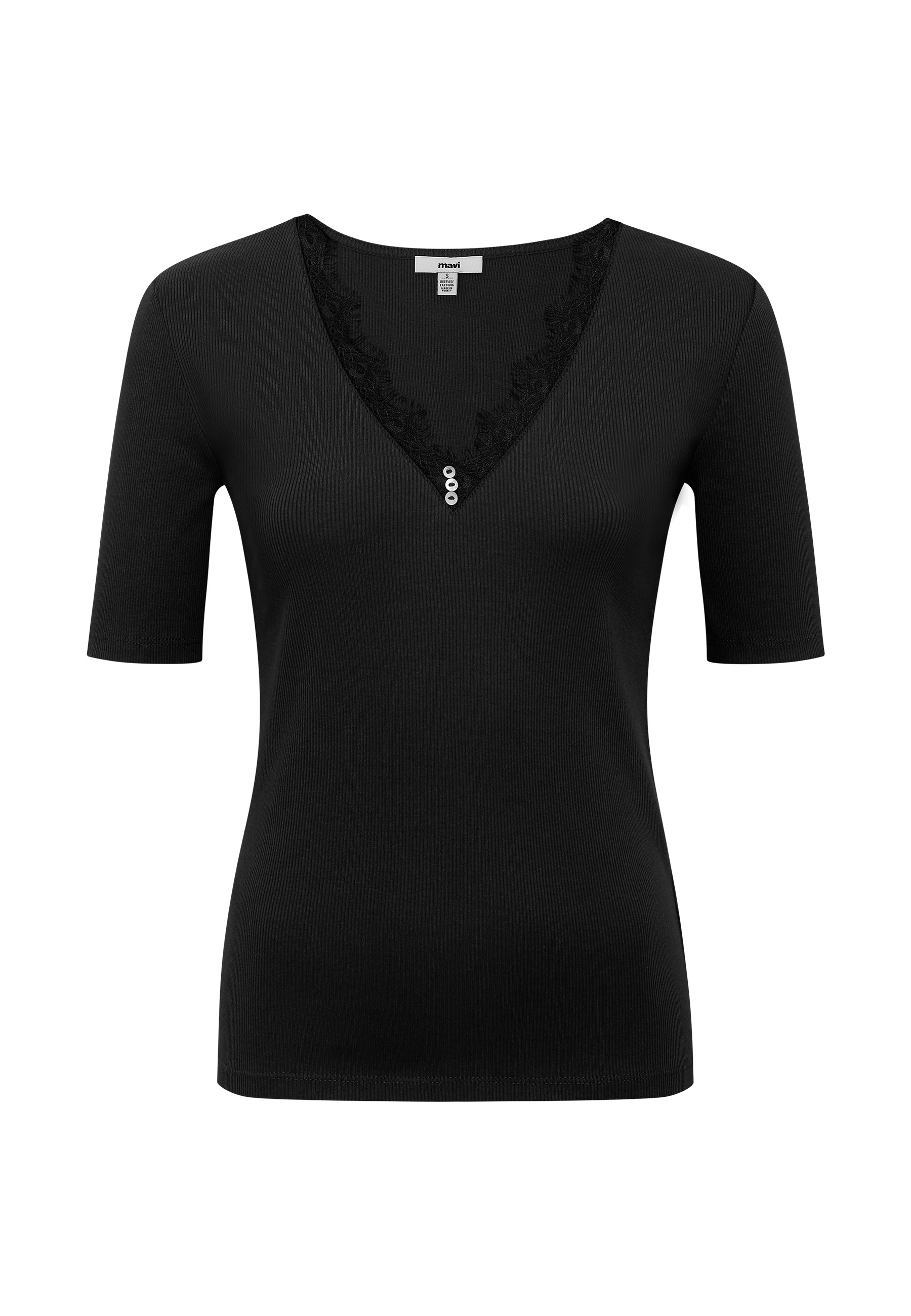 Mavi V-Shirt »FASHION JERSEY« Spitzen Top