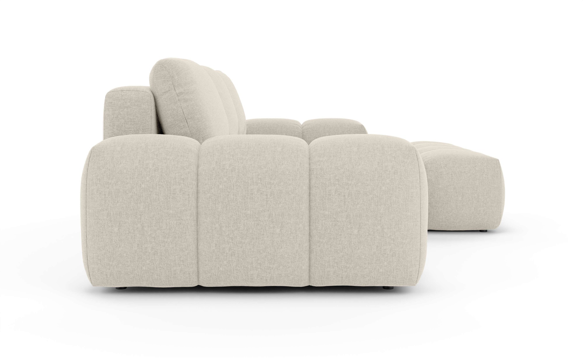 INOSIGN Ecksofa »AZITA klein optionale Schlafsofa mit Bettkasten, B/T/H: 270/166,5/84cm«, L-Form mit Wellenunterfederung, Bubble-Optik