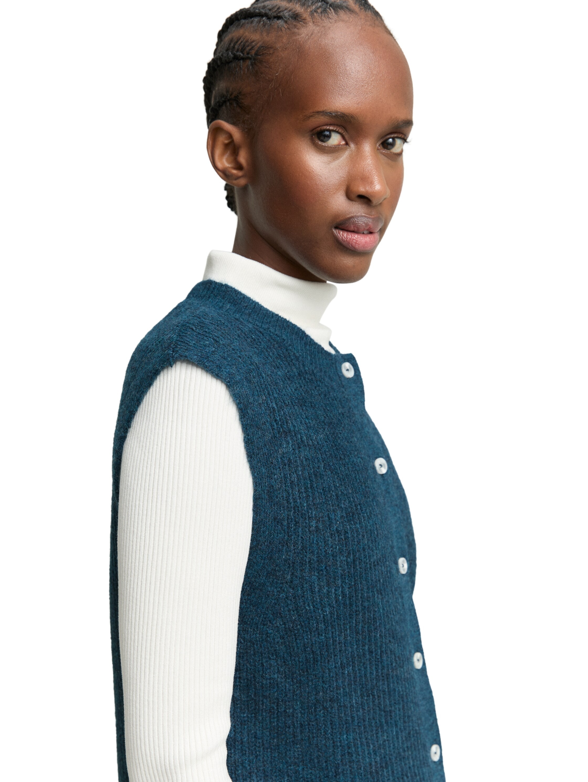 TOM TAILOR Denim Strickjacke, mit Knopfleiste