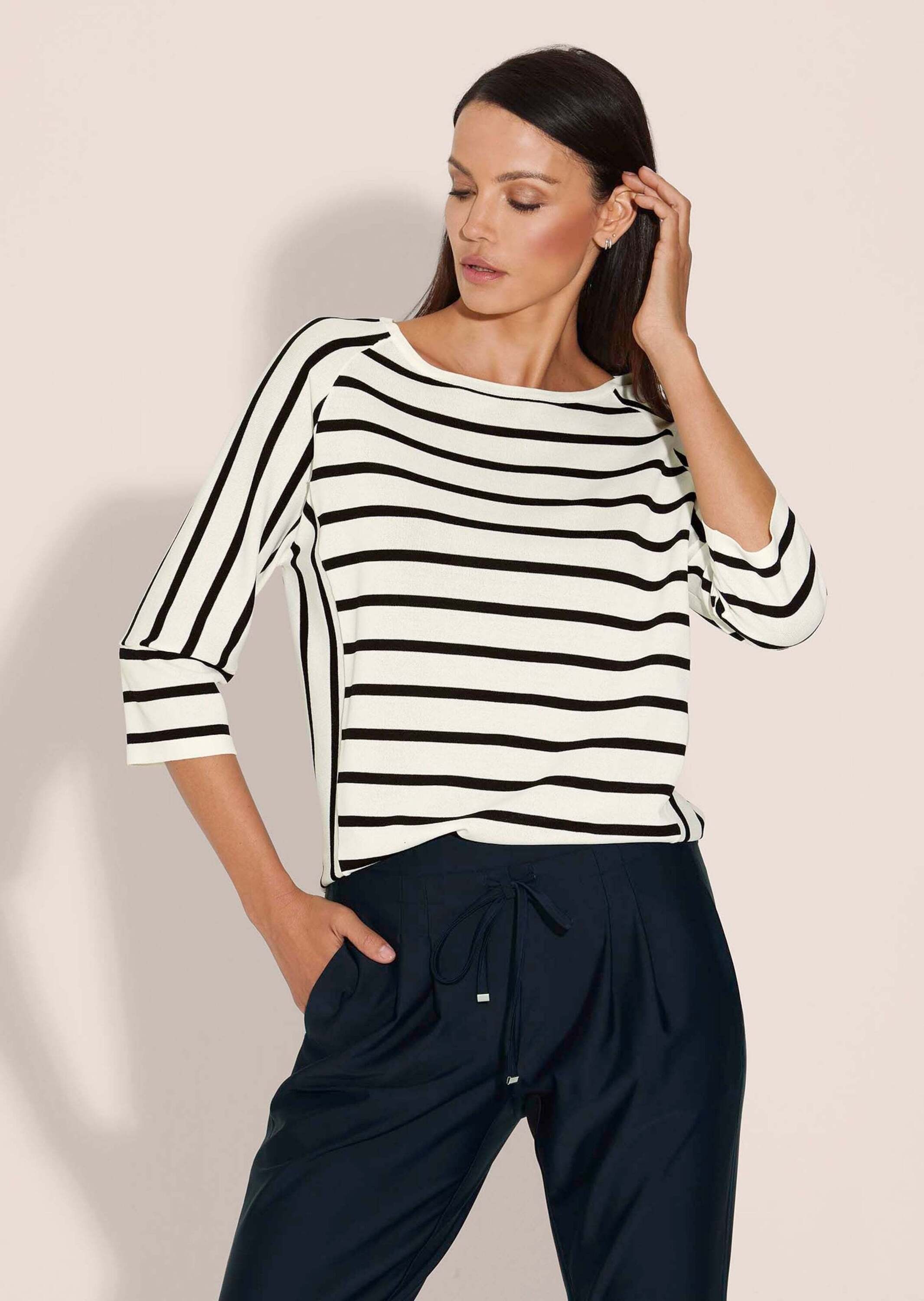 Thumbnail - MADELEINE Longpullover "Pullover Strickpullover im Streifen-Look"