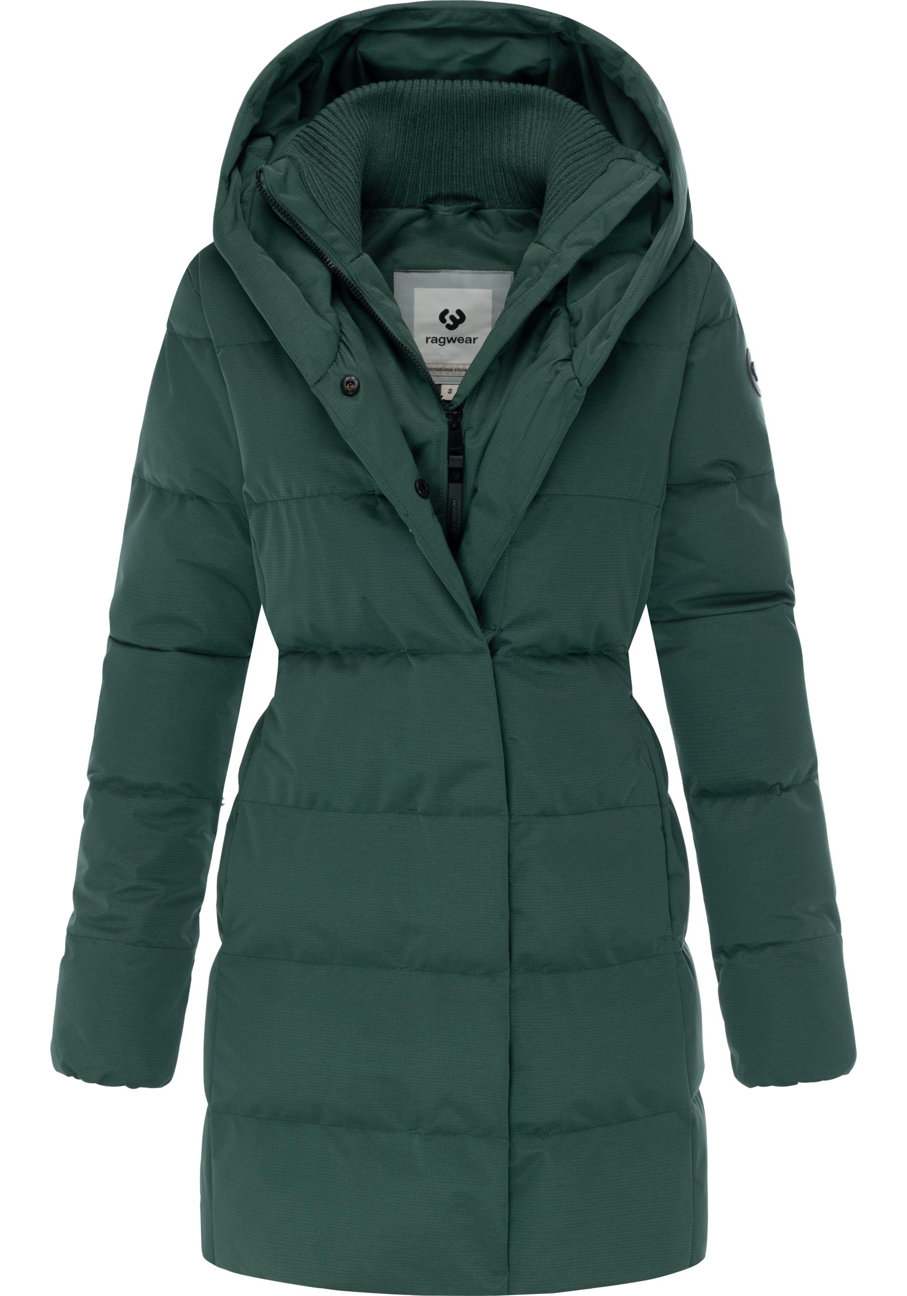 Ragwear Steppmantel »Niani YOUMODO«, Warmer Wintermantel mit hohem Kragen und Kapuze