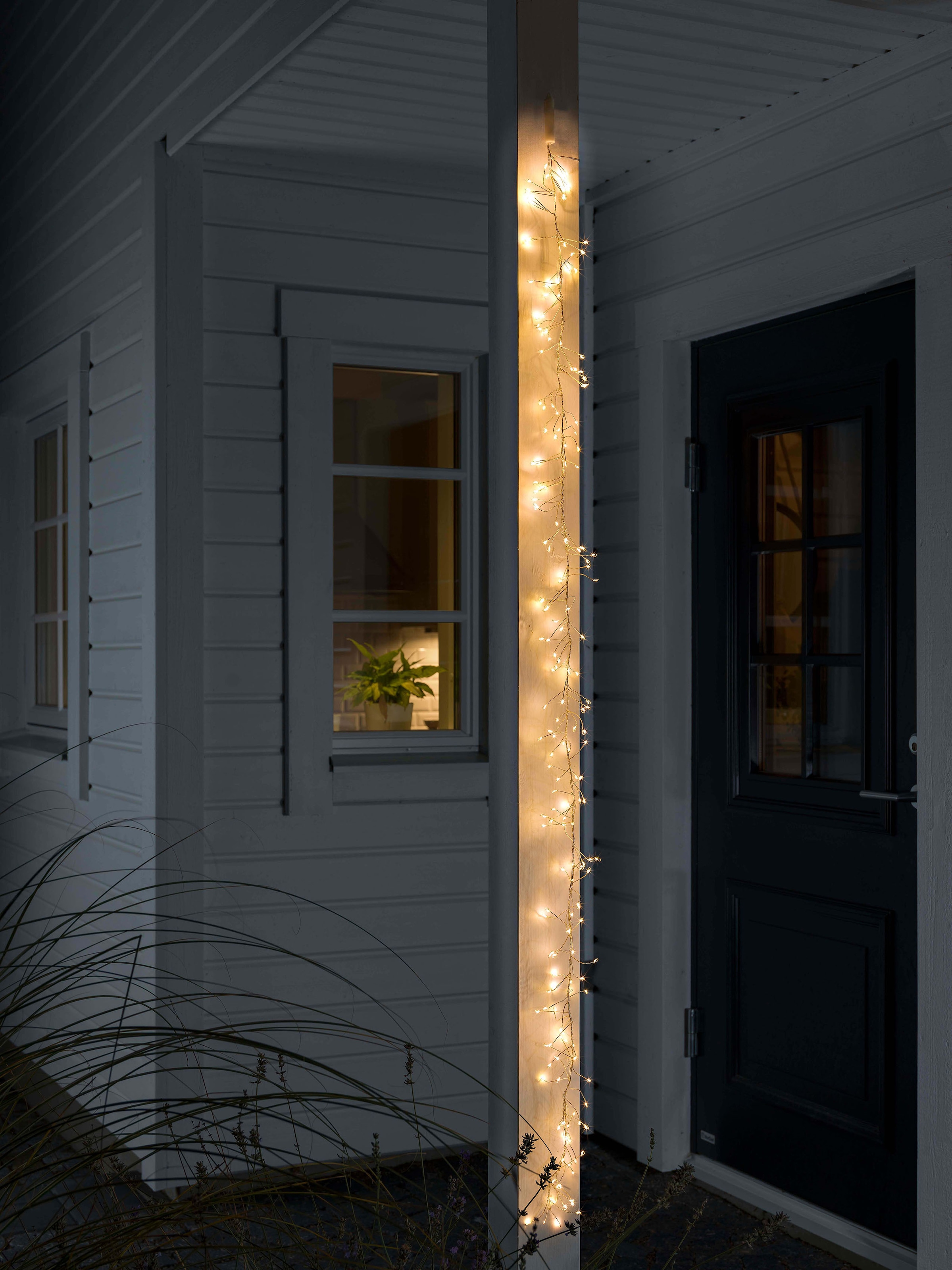 LED »Weihnachtsdeko LED-Lichterkette 200 Cluster, kaufen Dioden St.-flammig, KONSTSMIDE Büschellichterkette Aufroller, aussen«, 200 | Micro mit BAUR