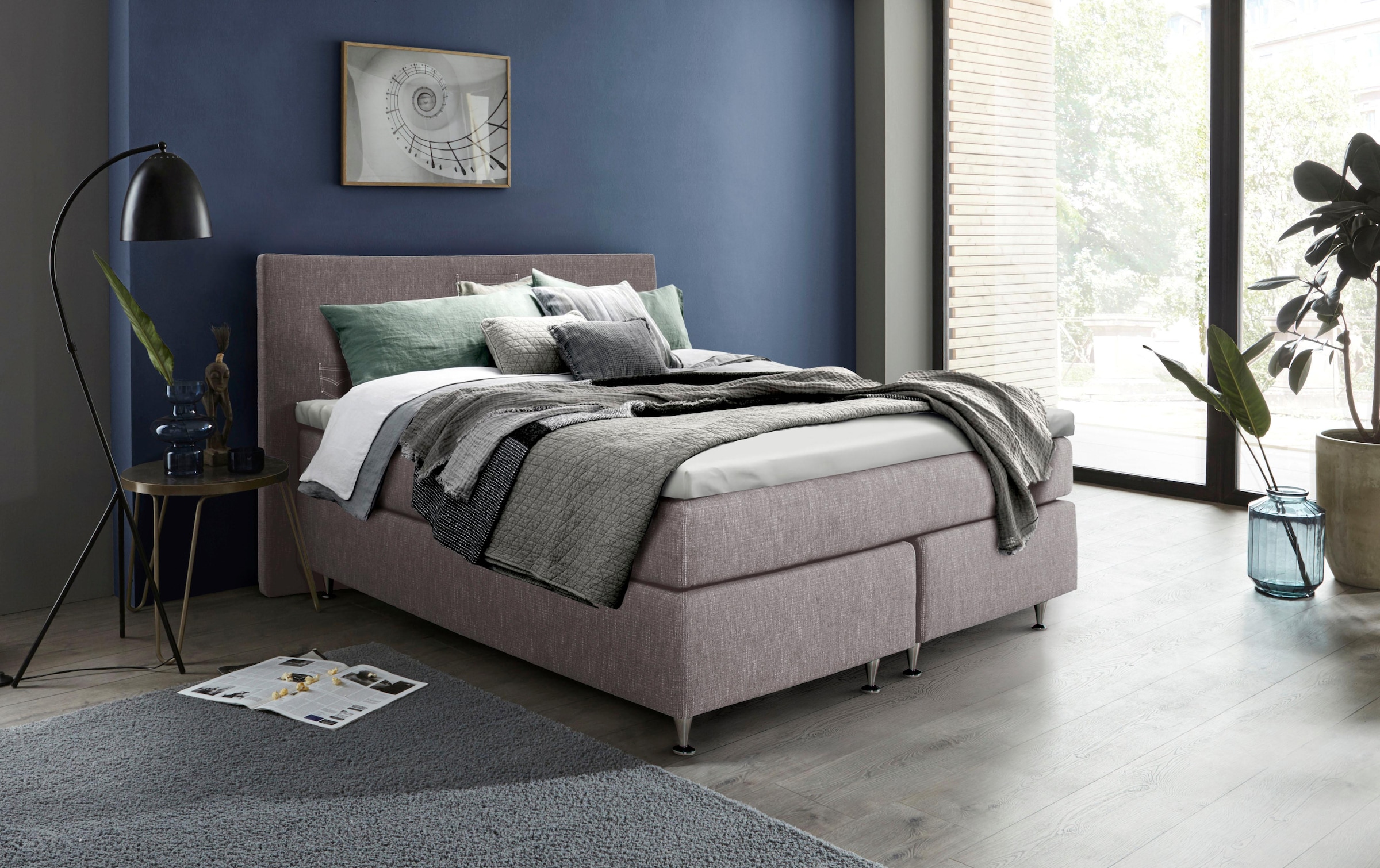Home affaire Boxspringbett "Zahara" inkl. Topper, besonderes Highlight: auf günstig online kaufen