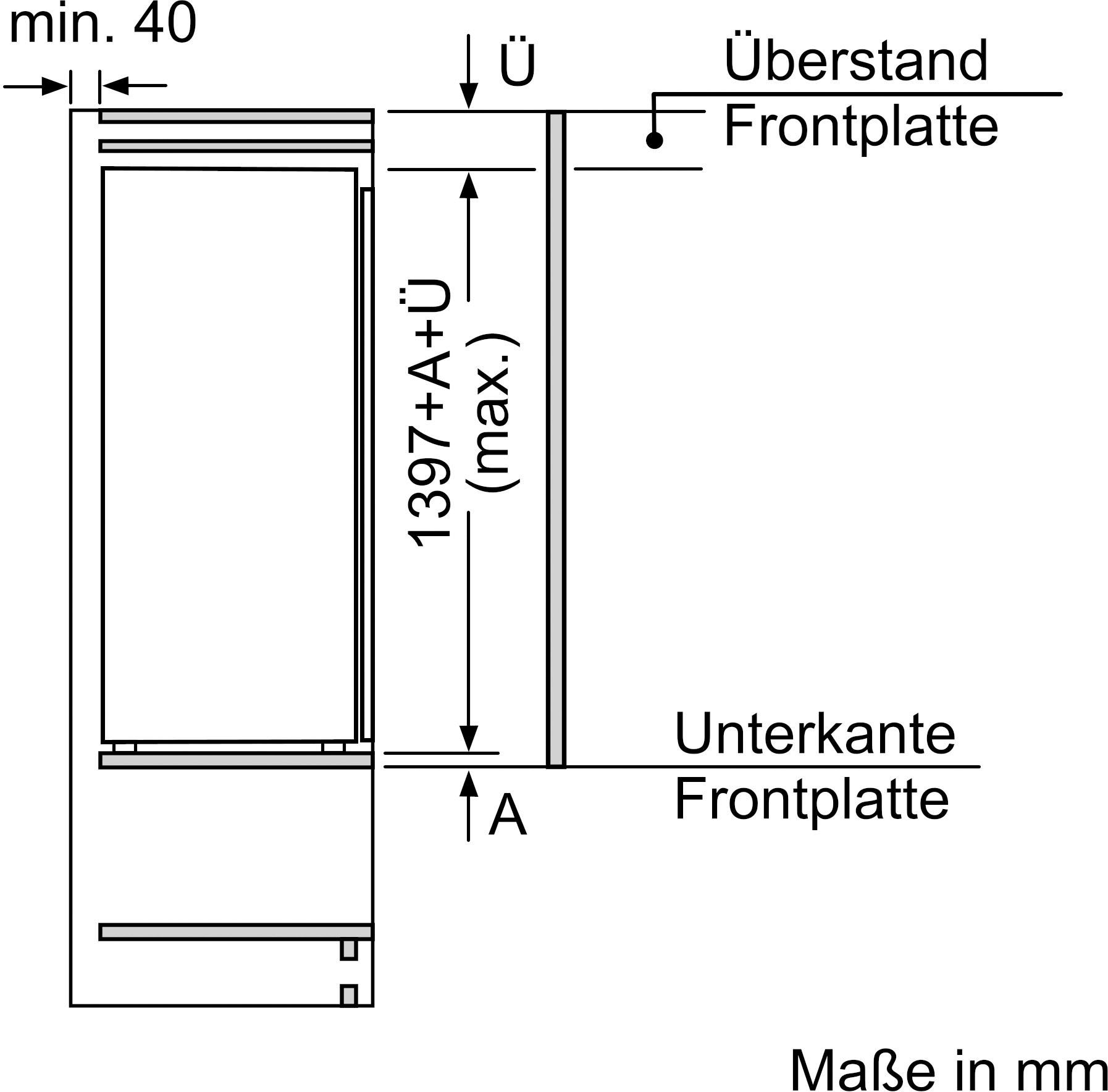 BOSCH Einbaukühlschrank »KIL52AFE0«, KIL52AFE0, hoch, breit Rechnung 55,8 BAUR 139,7 cm | cm per