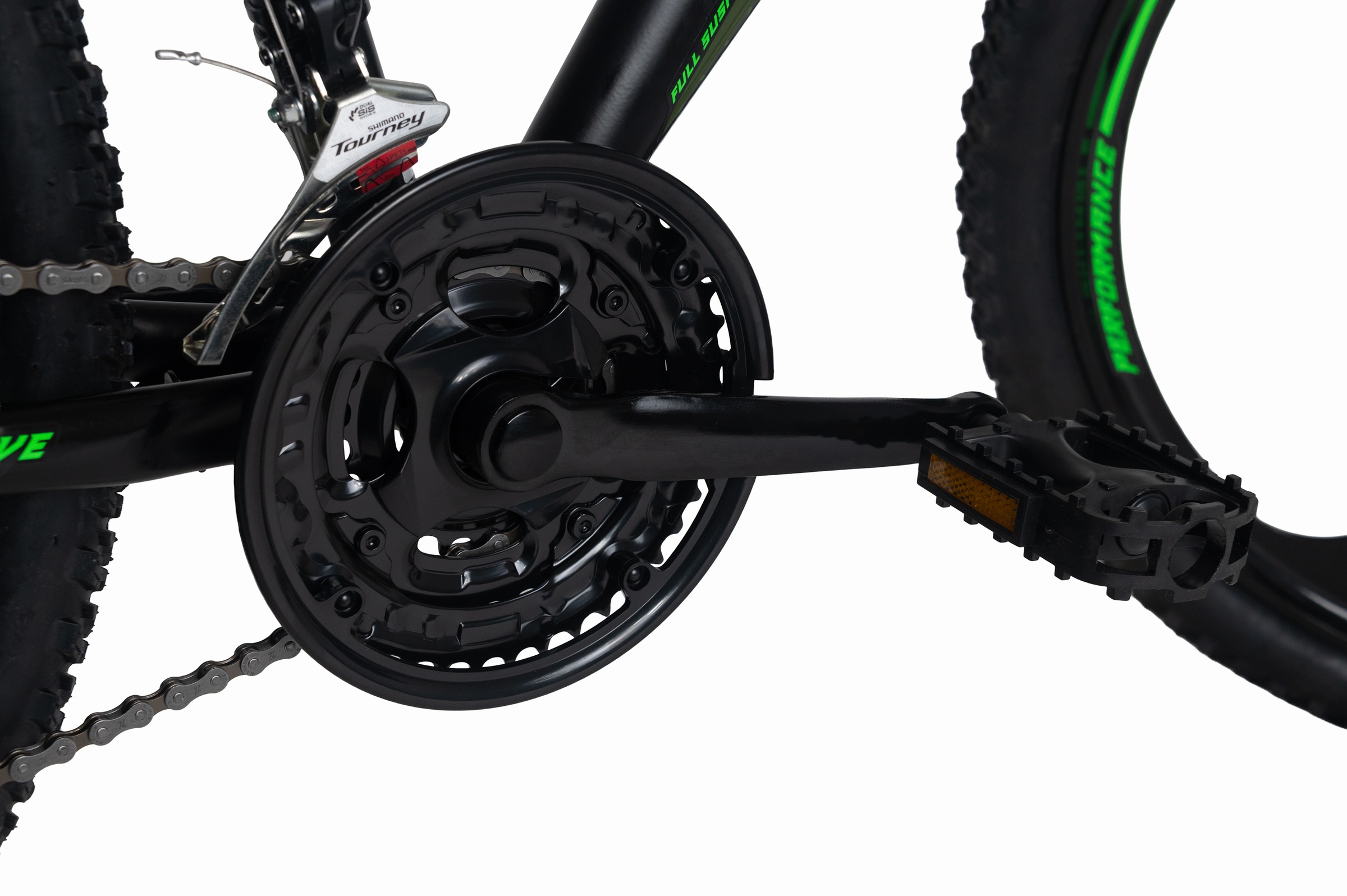 WYLD Mountainbike »WYLD Mountainbike Fully 26'' Topspin schwarz-grün« 21 Gang Shimano Tourney Schaltwerk Kettenschaltung
