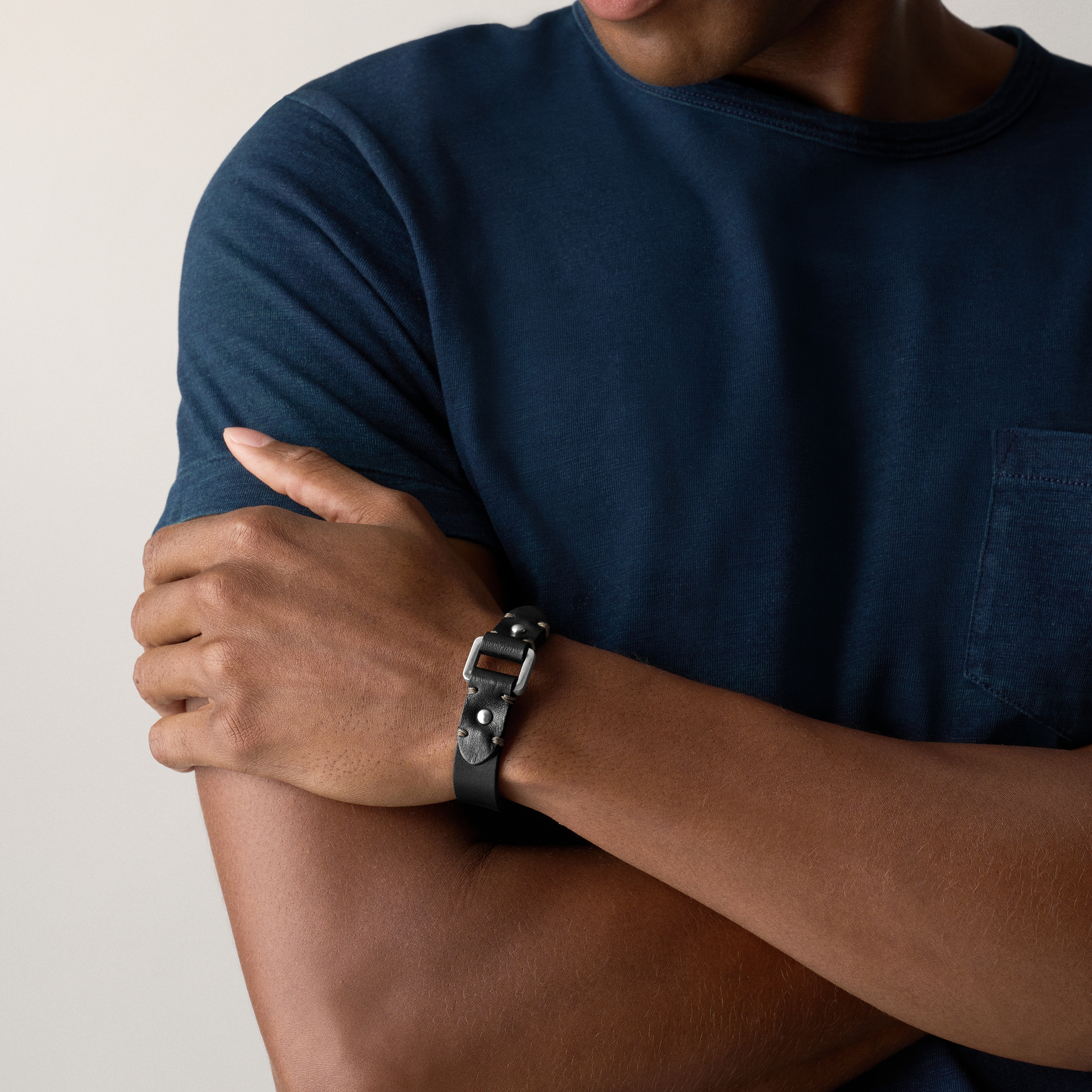 Fossil Armband »Schmuck Geschenk Edelstahl Leder Armschmuck MACHINE«
