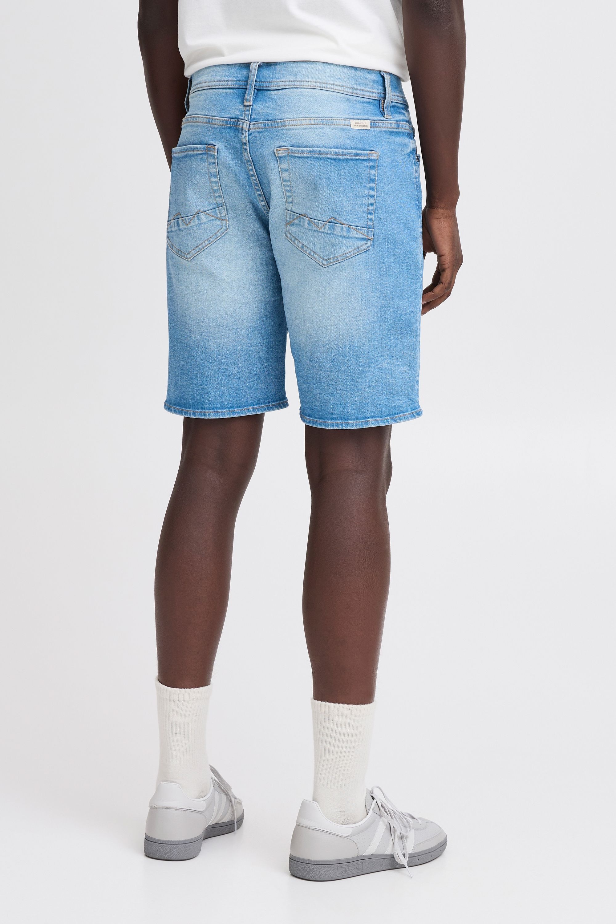 Jeansshorts BLEND "BHTwister", Herren, Gr. L, US-Größen, denim middle blau, Denim/Jeans, 98% Baumwolle, 2% Elasthan, gemustert, Basic, schmal normal, Jeans Jeansshorts, Casual Jeansshorts 6