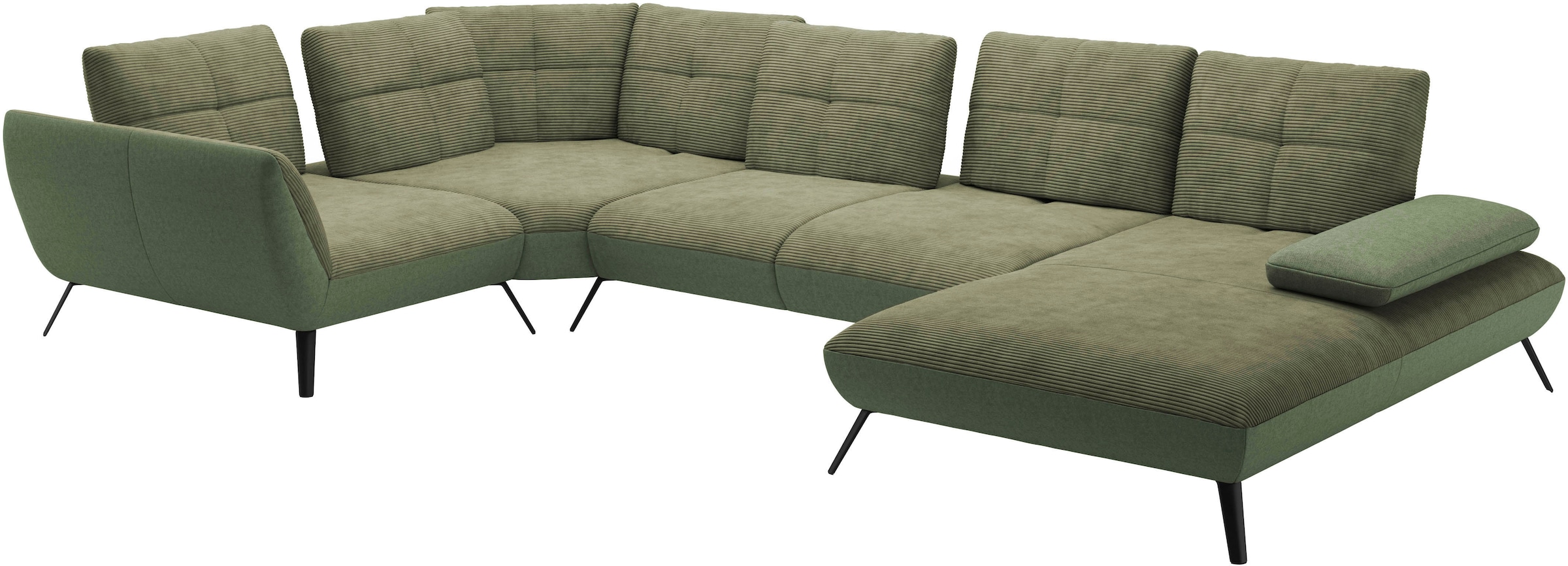 Places of Style Wohnlandschaft »Mikado U-Form«, inkl. Sitztiefenverstellung und Armteilverstellung