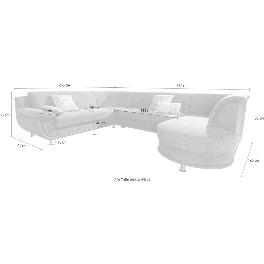 TRENDMANUFAKTUR Wohnlandschaft »Rondo, U-Form«