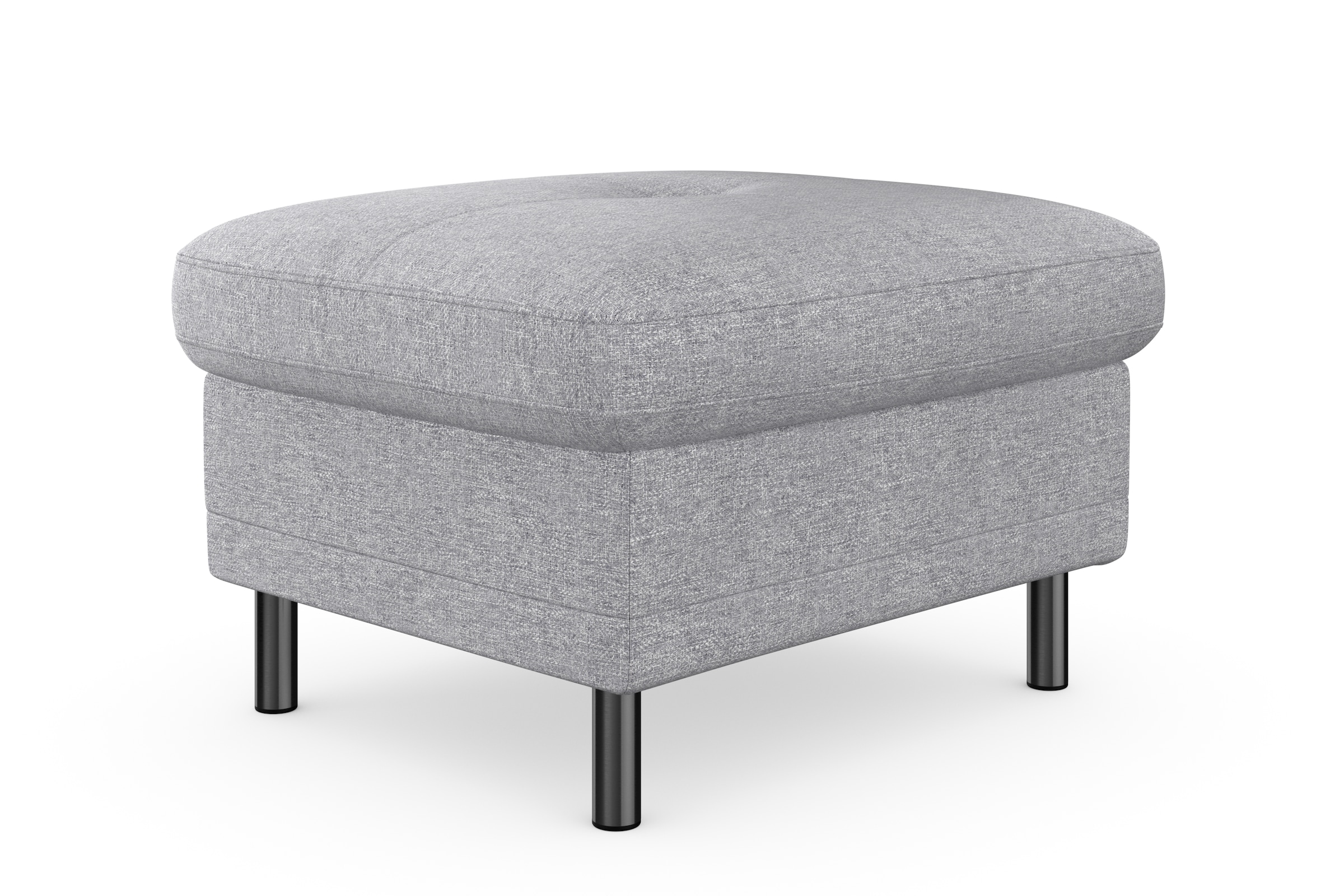 Stauraumhocker HOME AFFAIRE, B:76cm H:46cm T:64cm, silber, 100% Polyester, Hocker, "Calando", passend zur Polsterserie "Calando", auch im
