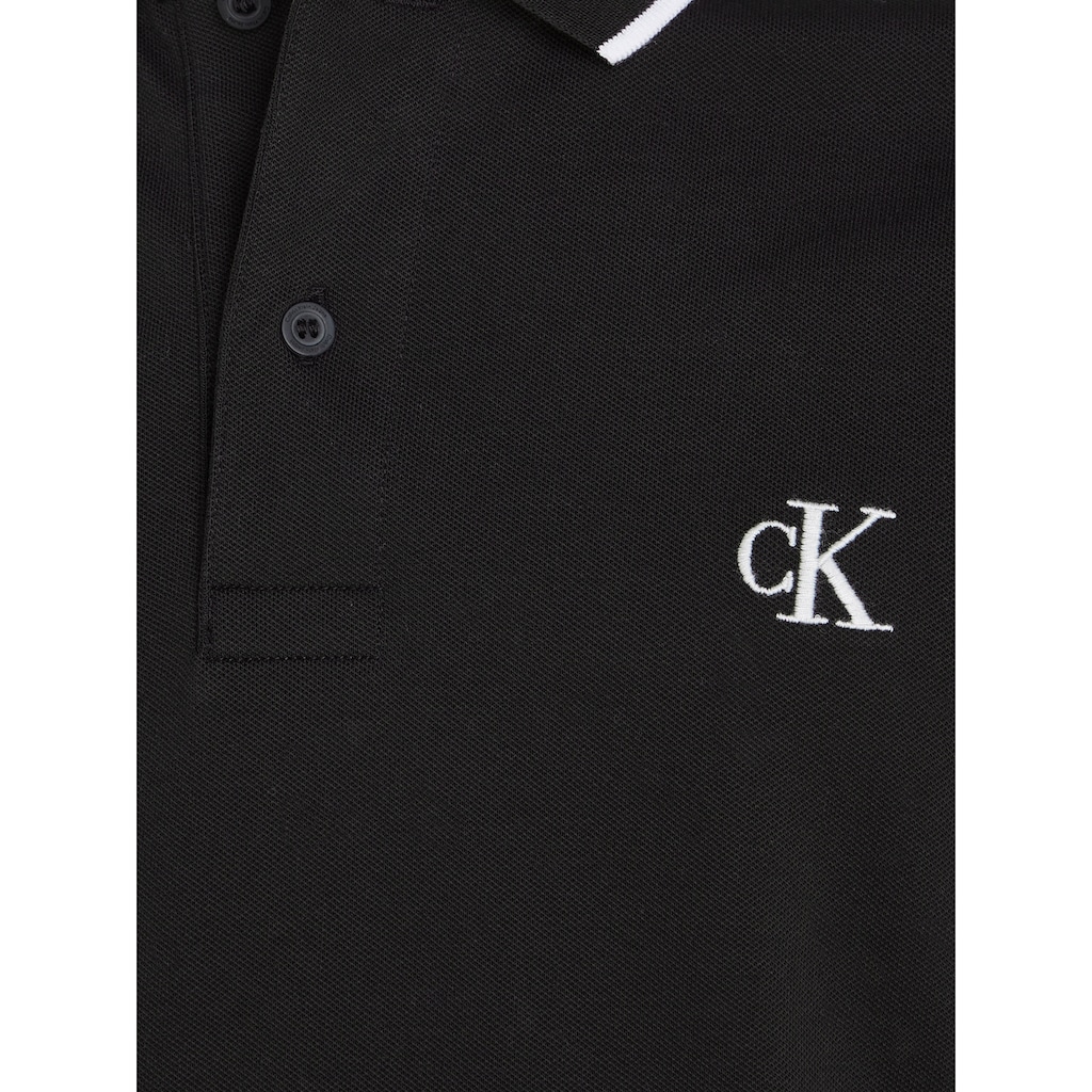 Calvin Klein Jeans Poloshirt »CK ESSENTIAL TIPPING SLIM POLO«, mit Markenstickerei