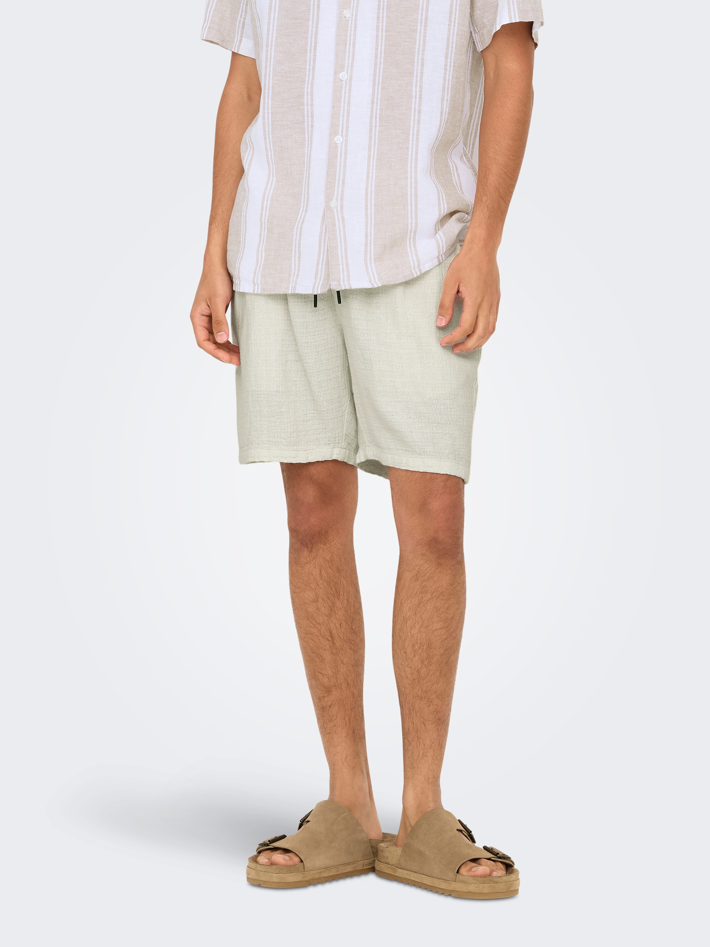 ONLY & SONS "ONSTEL LINEN LATHAM 0257 SHORTS" günstig online kaufen