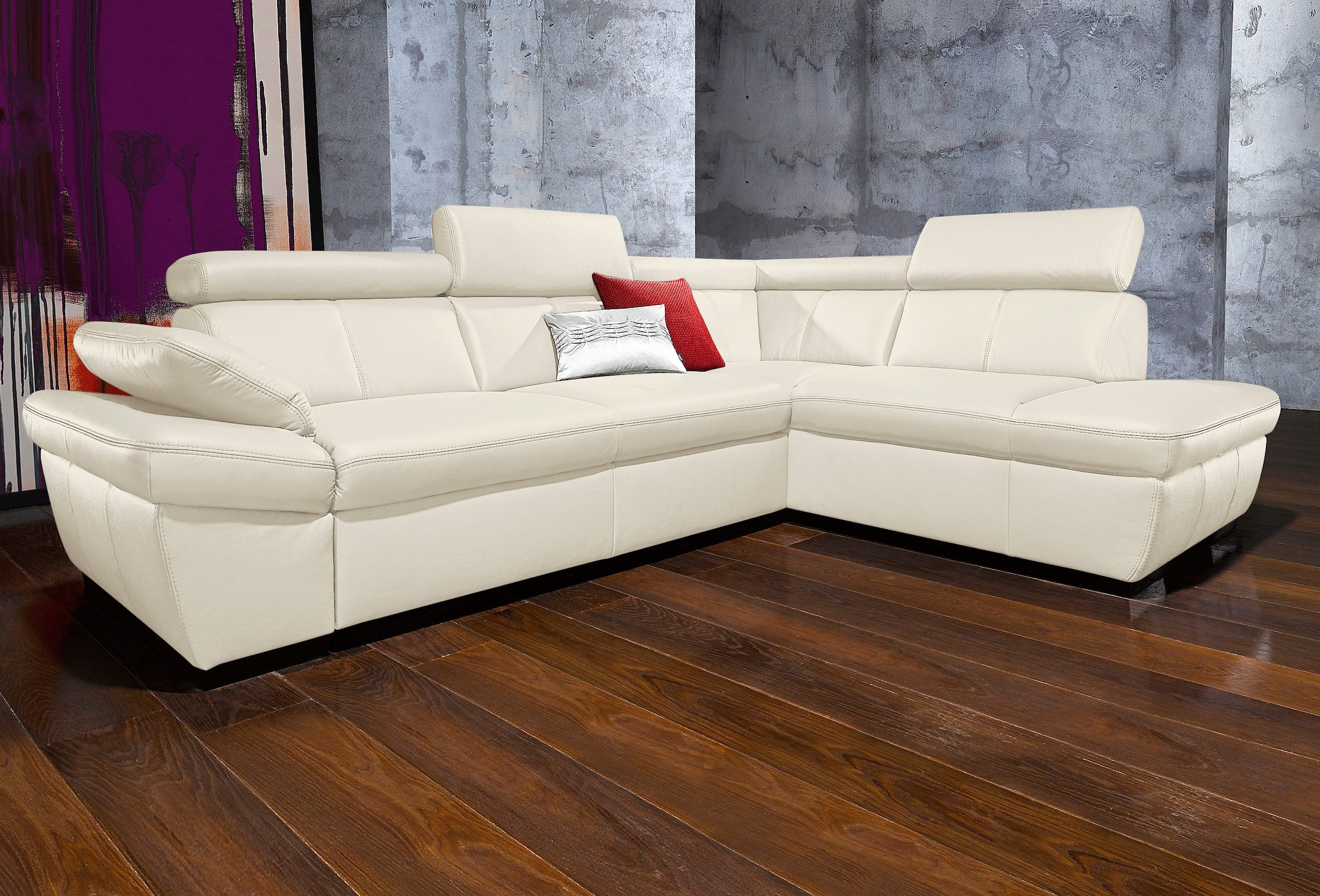exxpo - sofa fashion Ecksofa "Salerno, Funktionssofa, hoher Sitzkomfort, Br günstig online kaufen