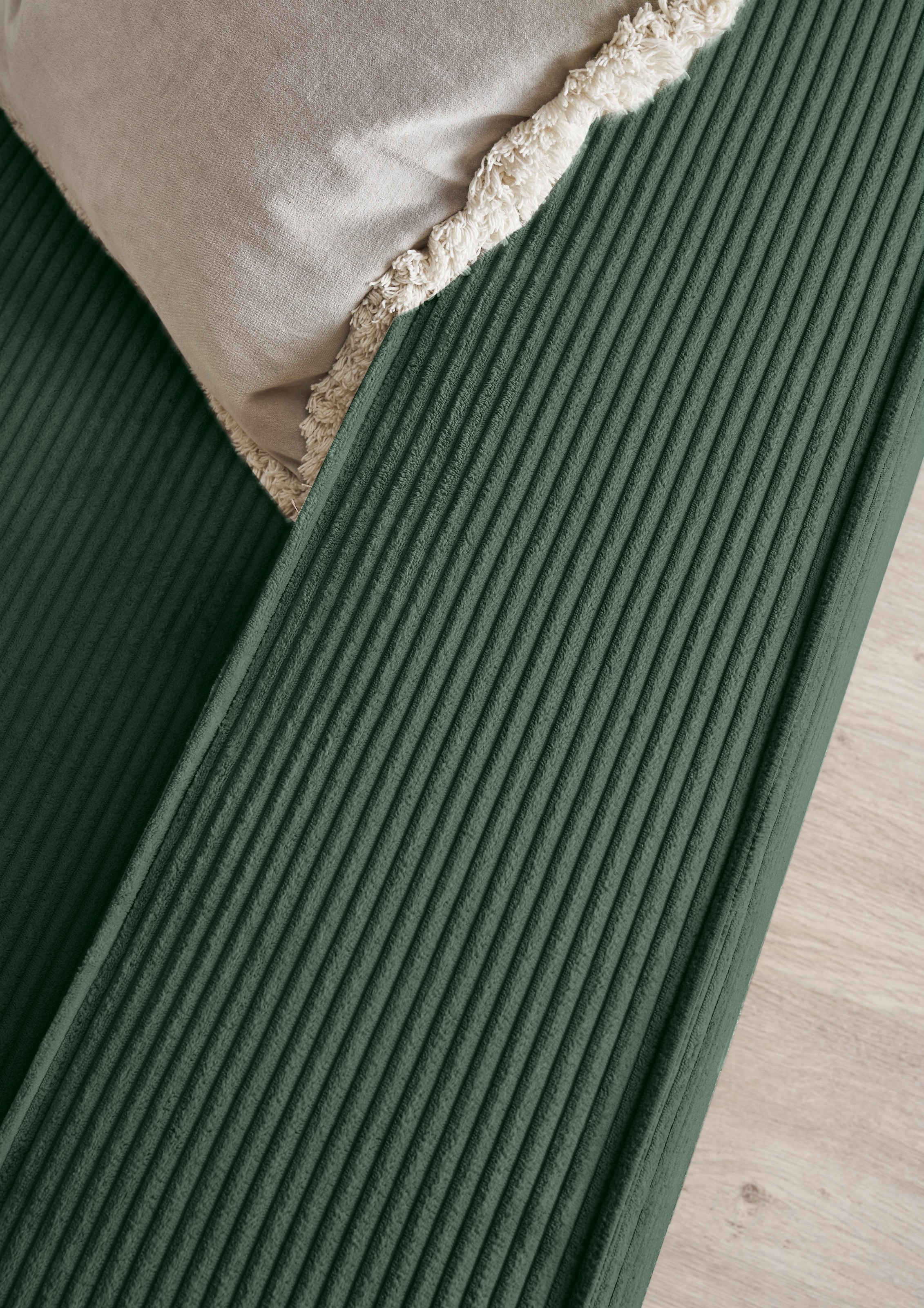 Home affaire Big-Sofa »NEU: SHERWOOD XXL, Big-Sofa (316cm), extra tiefe Sitzfläche 95 cm«, bequemer Sitzkomfort, Cord u. Leinenoptik, Kedernaht