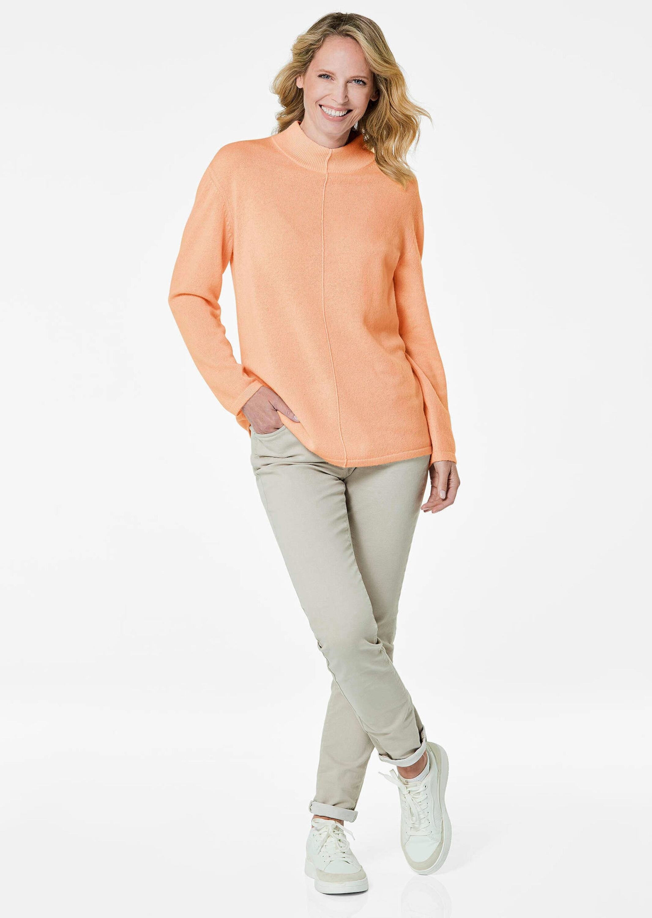 GOLDNER Strickpullover "Kurzgröße Kuschelweicher Kaschmirpullover mit Krage günstig online kaufen