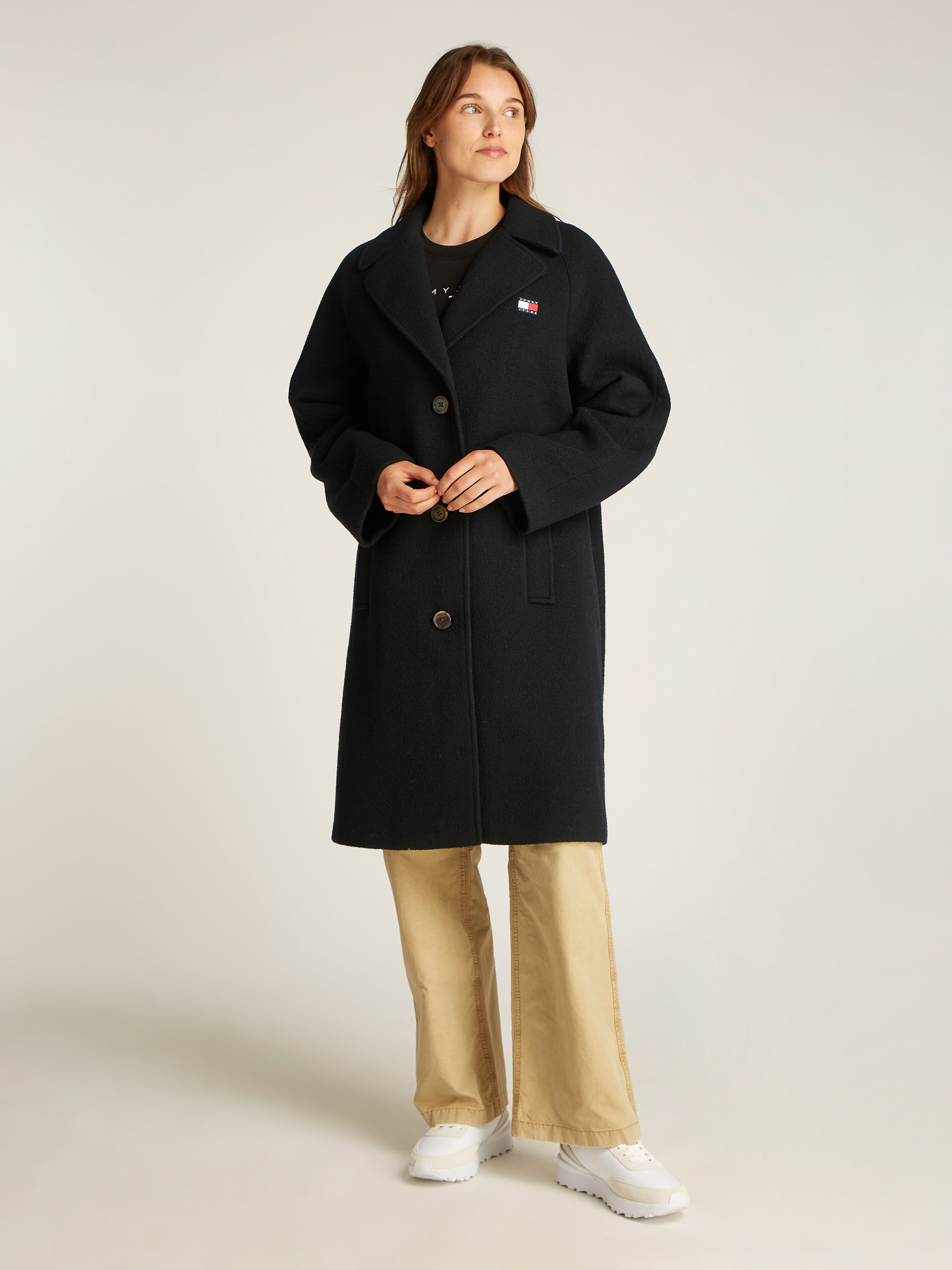 TOMMY JEANS Tommy Džinsai Kurzmantel »TJW WOOL COA...