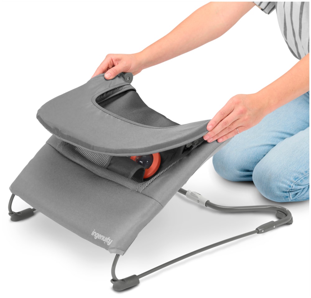 ingenuity Babywippe »Stow & Go™ Compact Folding Bouncer« bis 9 kg mit Vibration