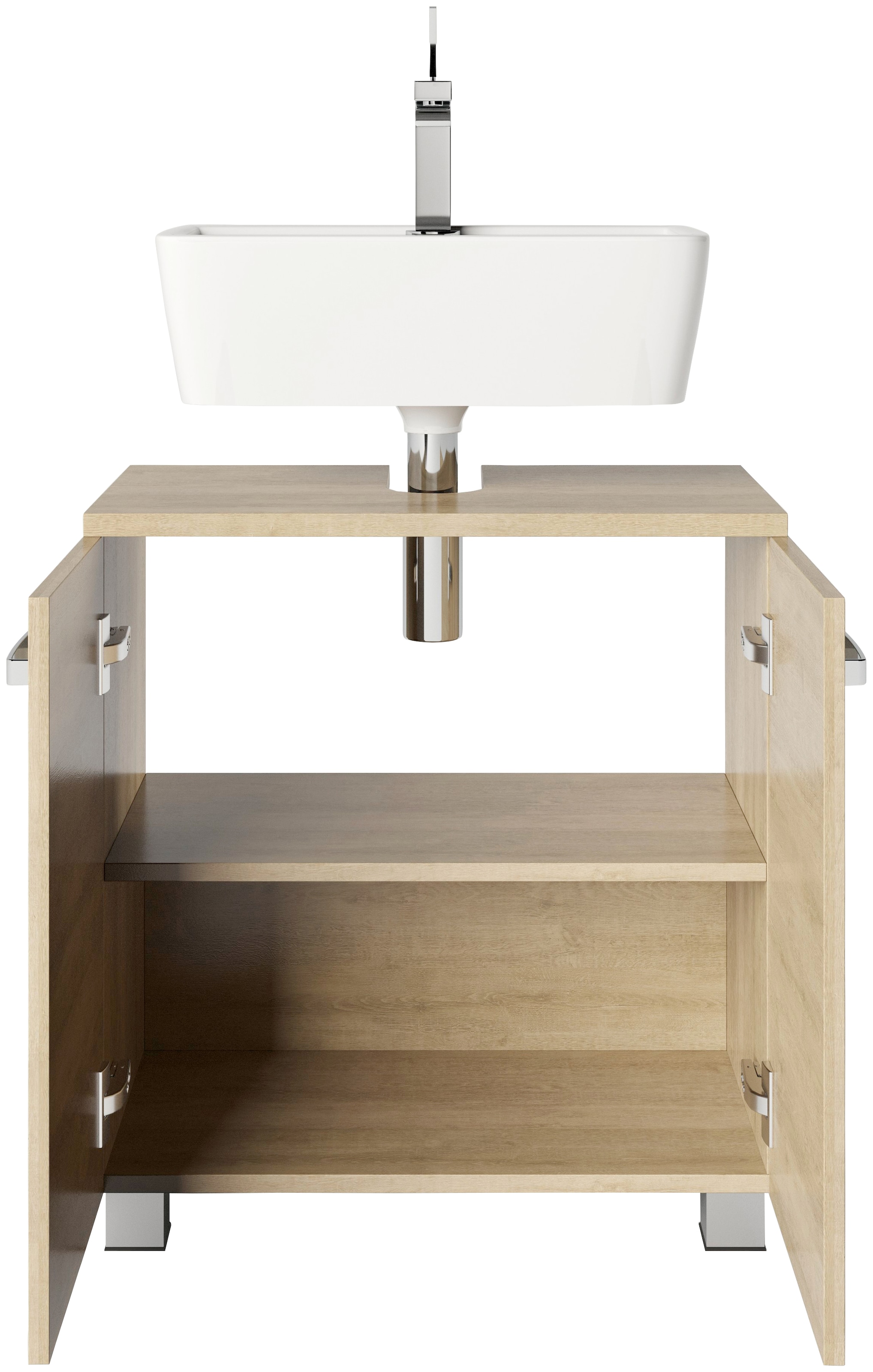 welltime Waschbeckenunterschrank »Cosmo«, BxTxH: ca. 60x32,5x63,5 cm, 2 Fächer