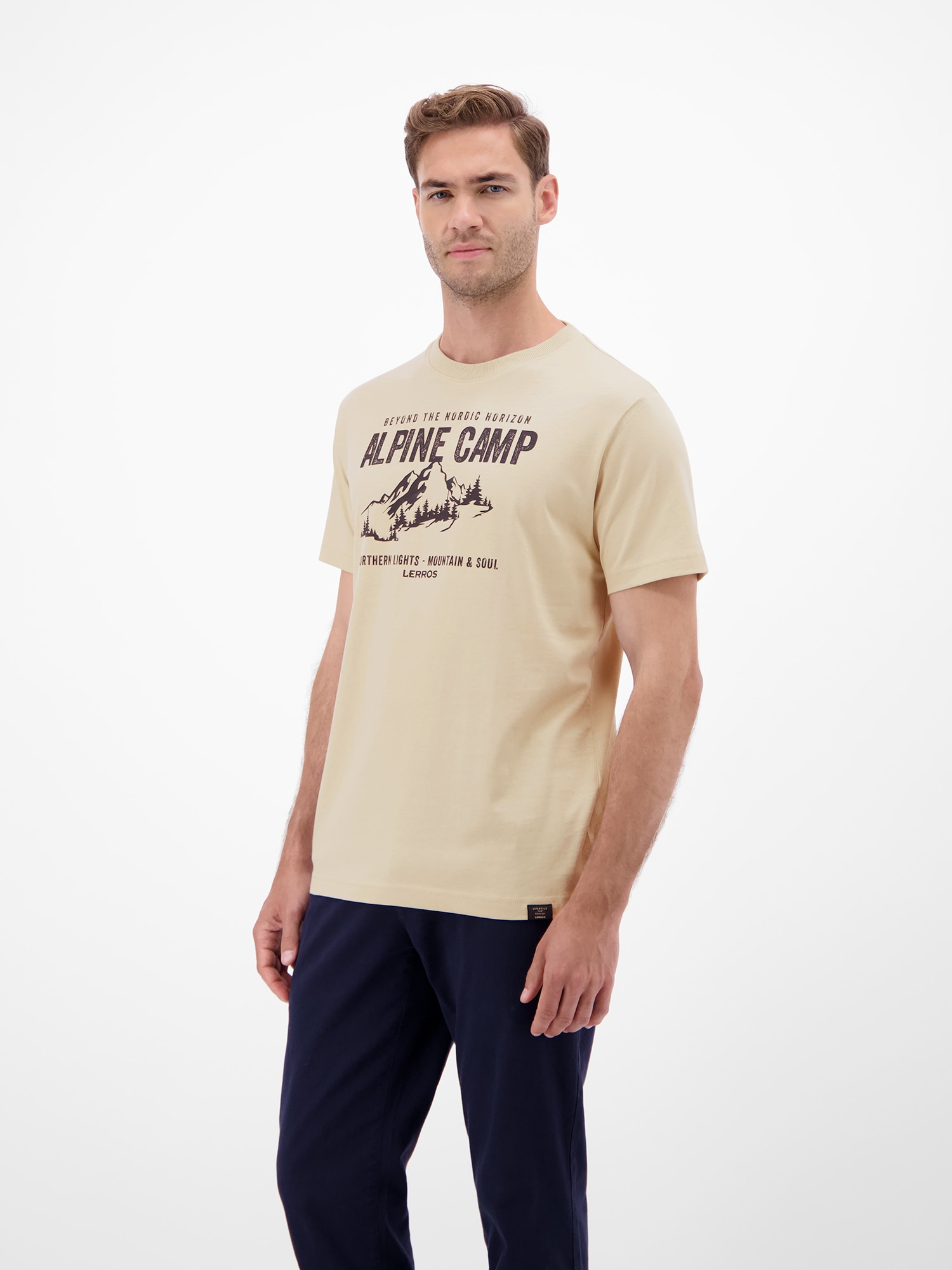 LERROS T-Shirt »LERROS Herren T-Shirt mit Outdoorprint«
