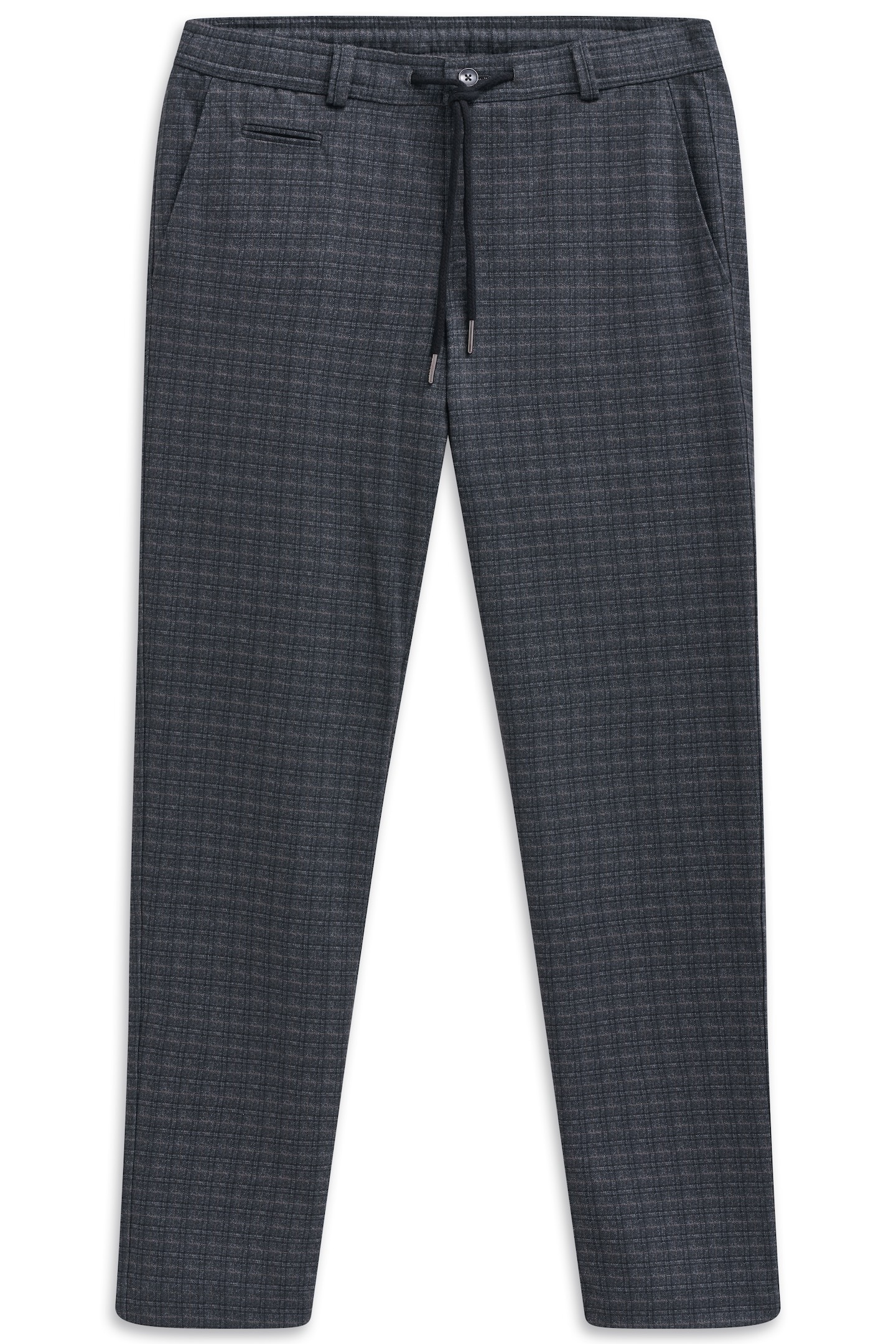 bugatti Chinohose »Slim Fit«, Glencheck mit Stretch & Kordelzug