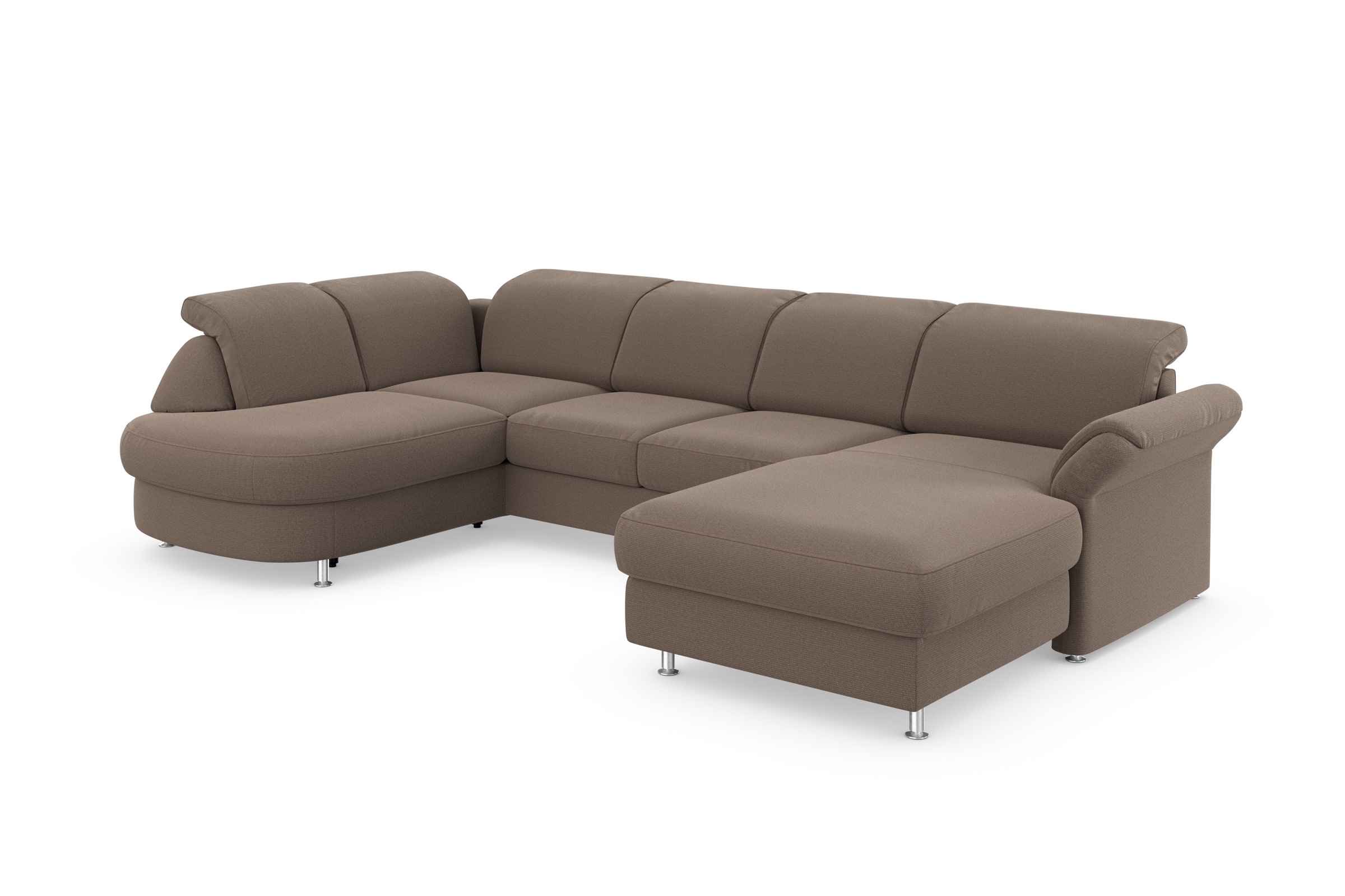 sit&more Wohnlandschaft »Apulia U-Form«, wahlweise Bettfunktion, Bettkasten und Kopf- und Armteilverstellung