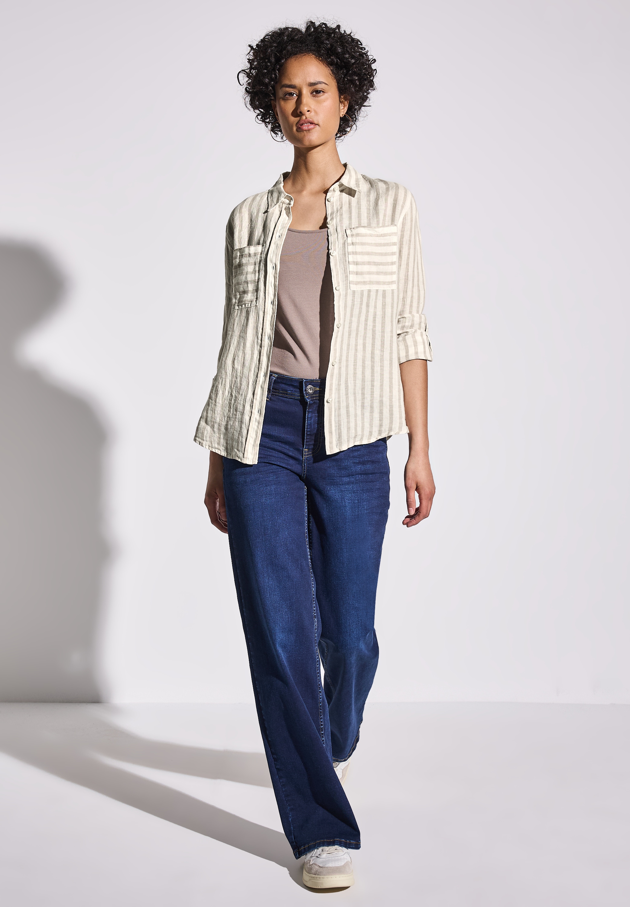 STREET ONE Hemdbluse, mit Streifen Muster