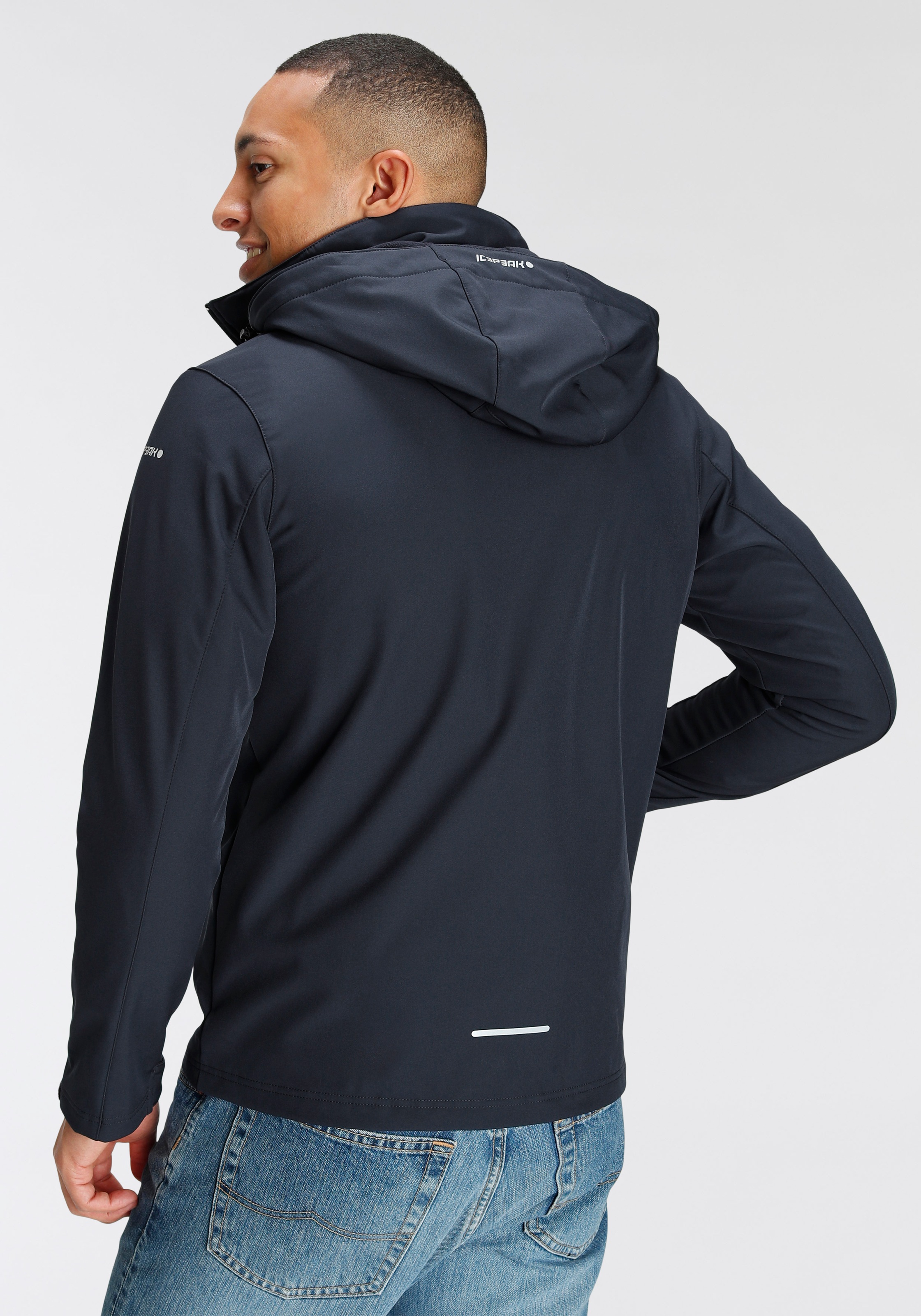 Thumbnail - Icepeak Softshelljacke "ICEPEAK BRIMFIELD" mit Kapuze mit abnehmbarer Kapuze, winddicht, wasserabweisend, atmungsaktiv