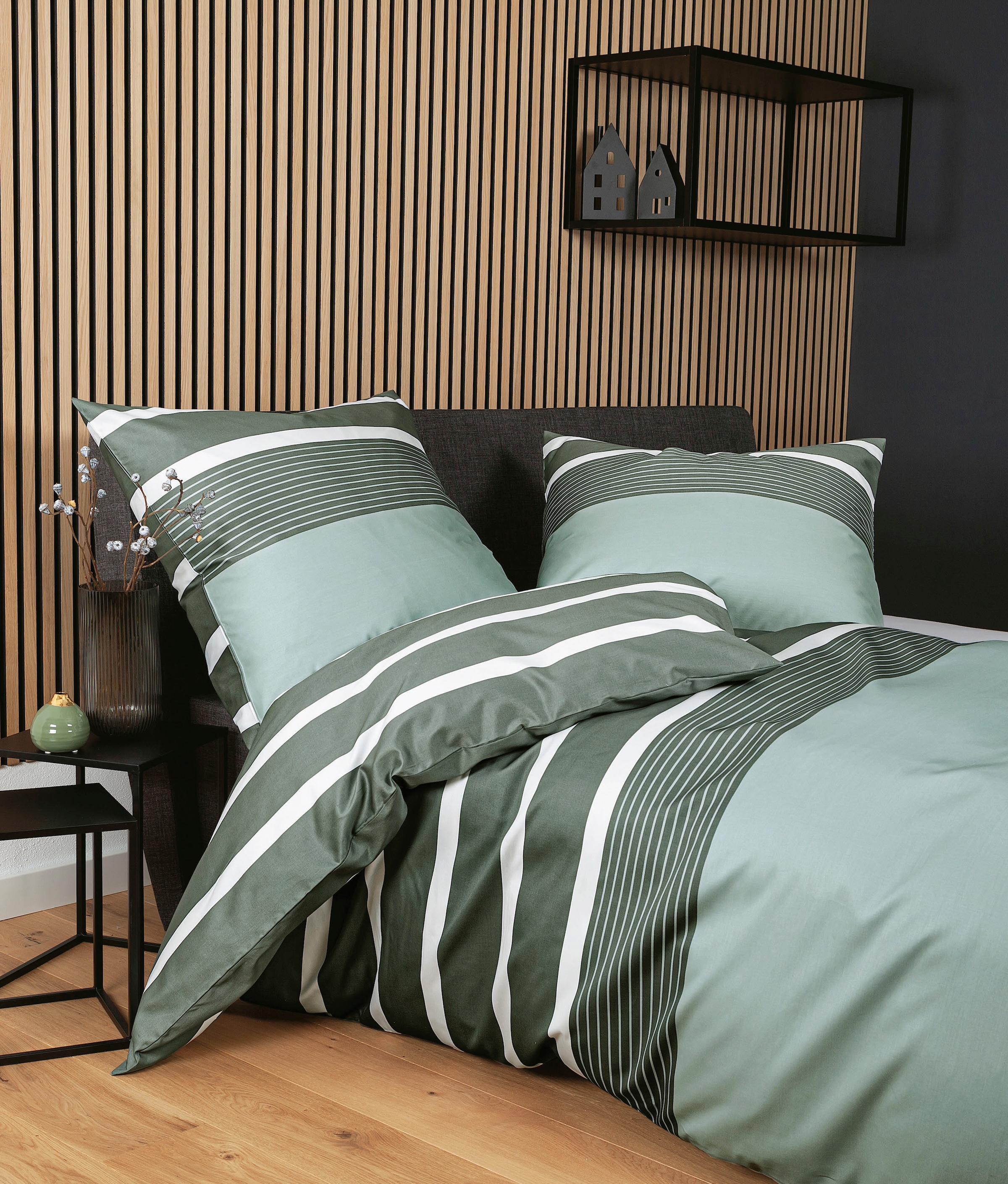 Janine Bettwäsche "J. D. 8468" 2 Stk. tlg. Bettwäsche im Streifen-Design in günstig online kaufen
