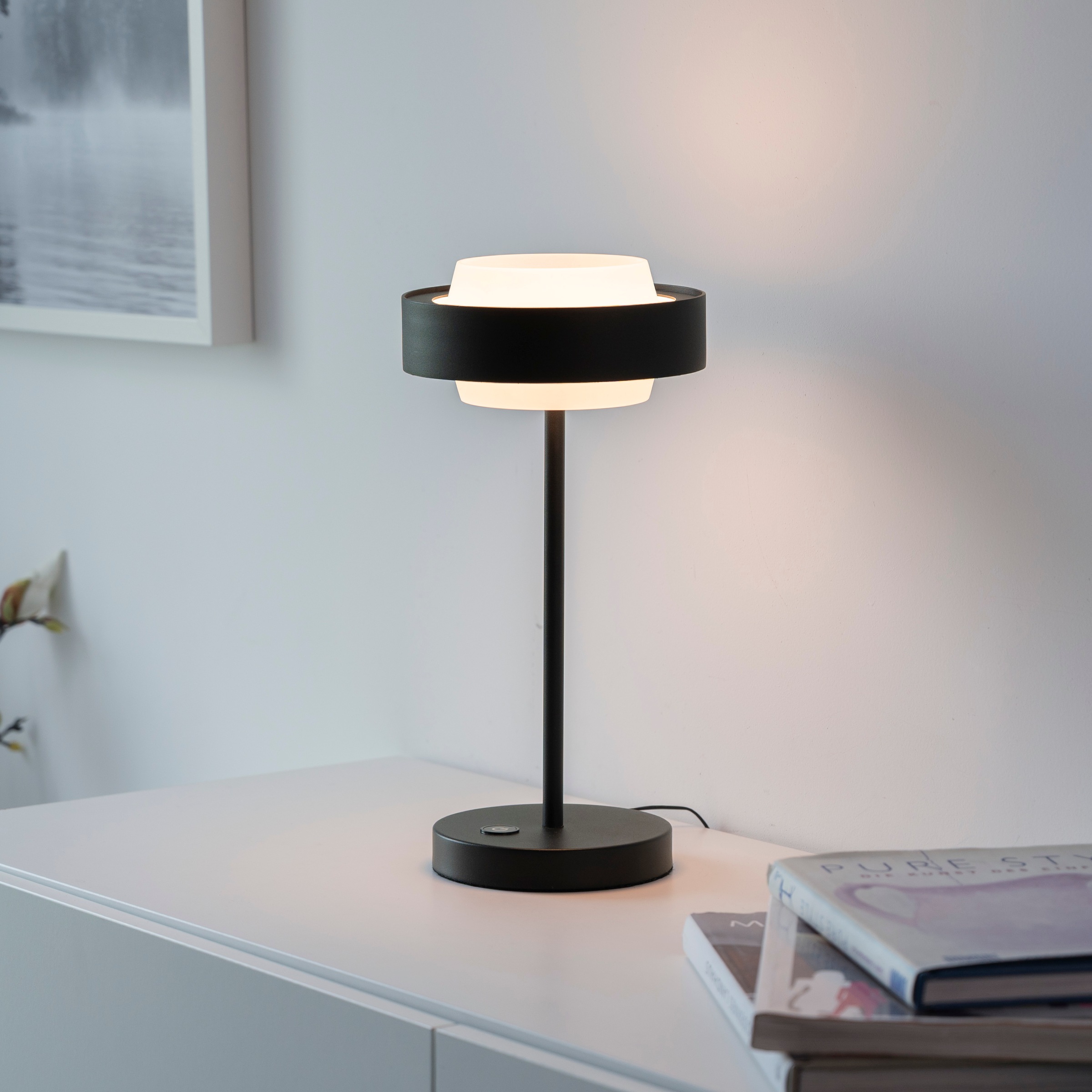 SCHÖNER WOHNEN-Kollektion LED Tischleuchte »ELMO« LED-Board 1 Stk. Warmweiß SCHÖNER WOHNEN Kollektion, Touchdimmer, Memoryfunktion