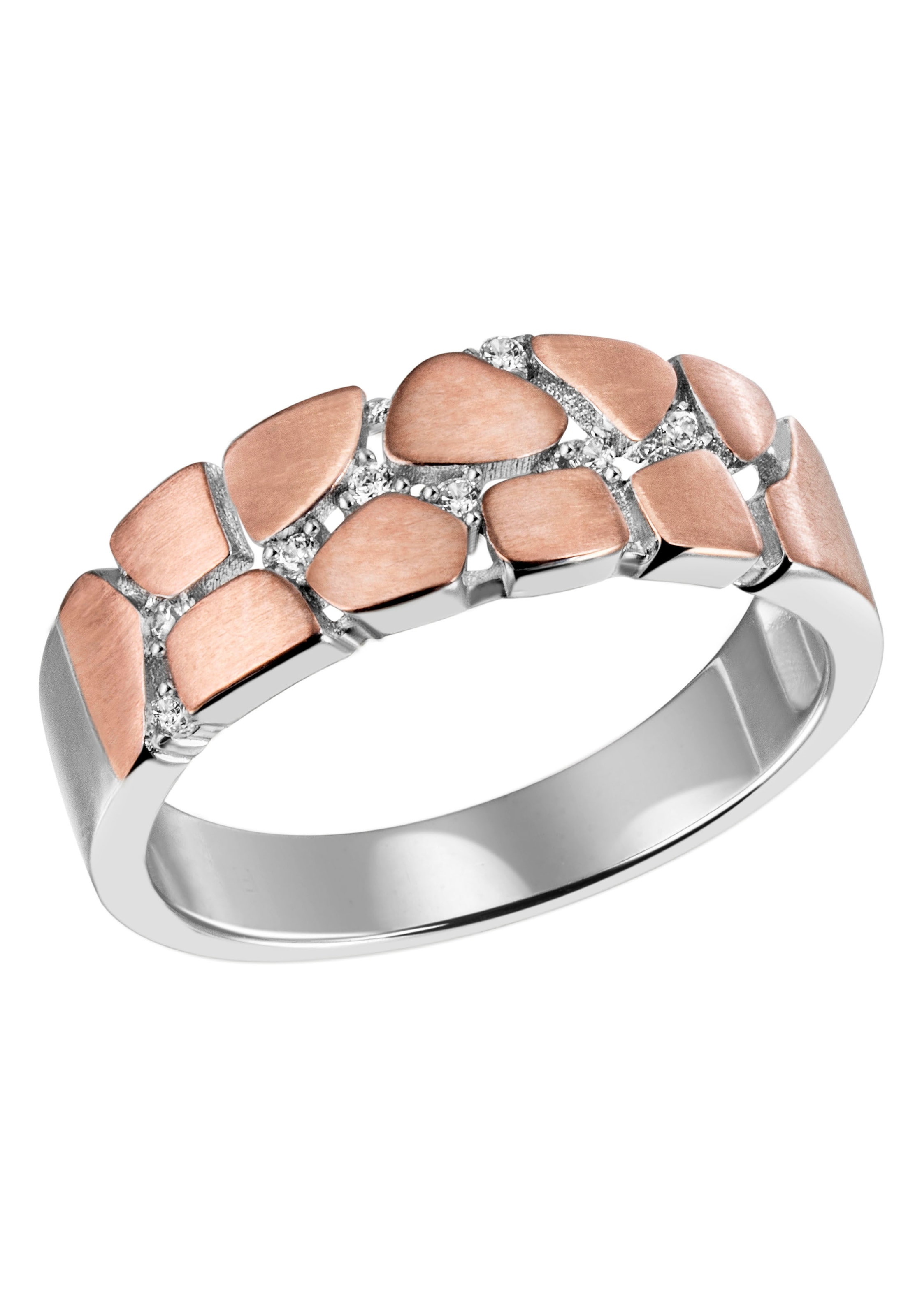 Firetti Fingerring »Leopardenmuster« mit Zirkonia (synth.)