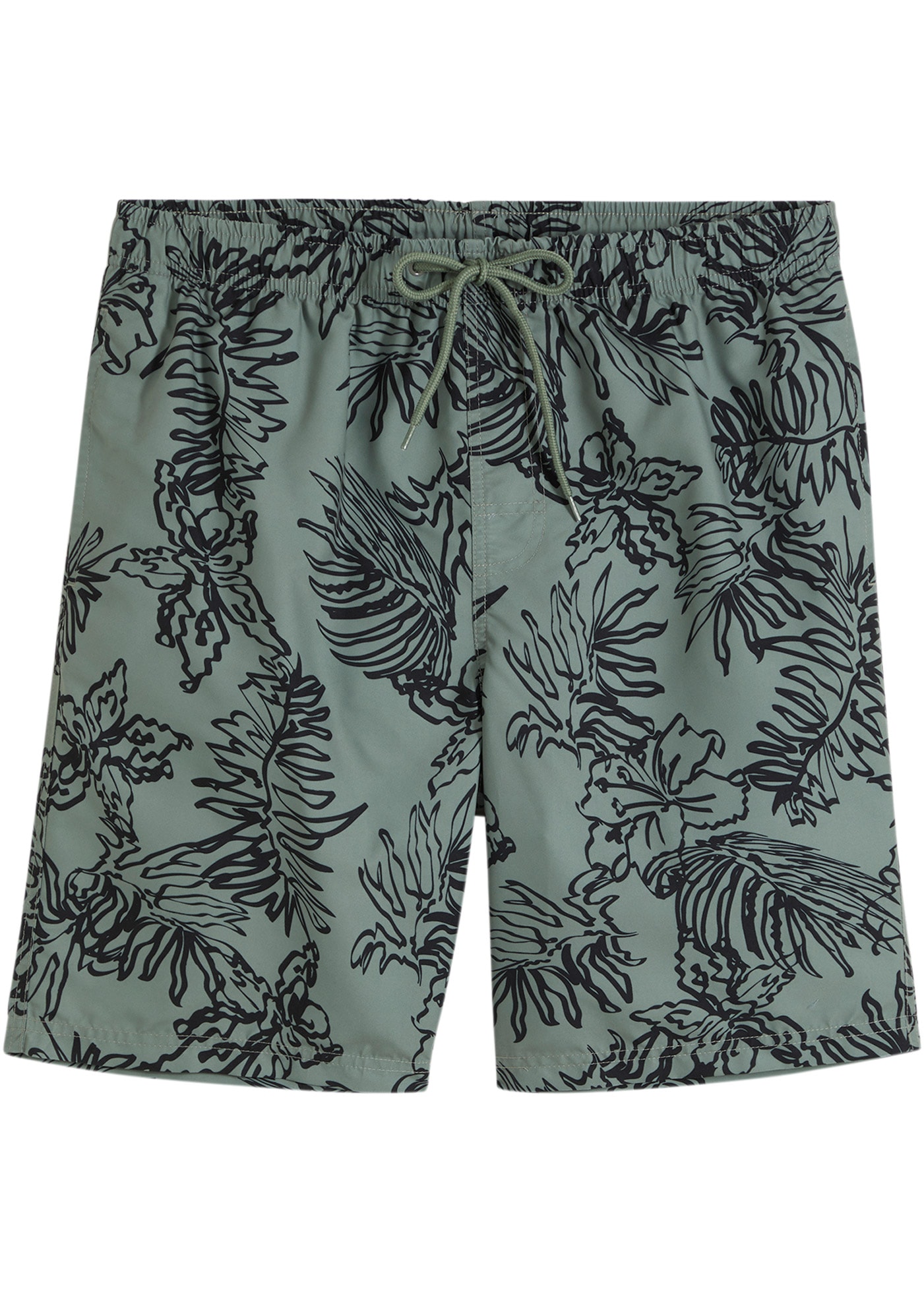 bonprix Badeshorts »Badeshorts Herren« mit Innenslip und Münztasche aus Netzware, bedrucktes Design